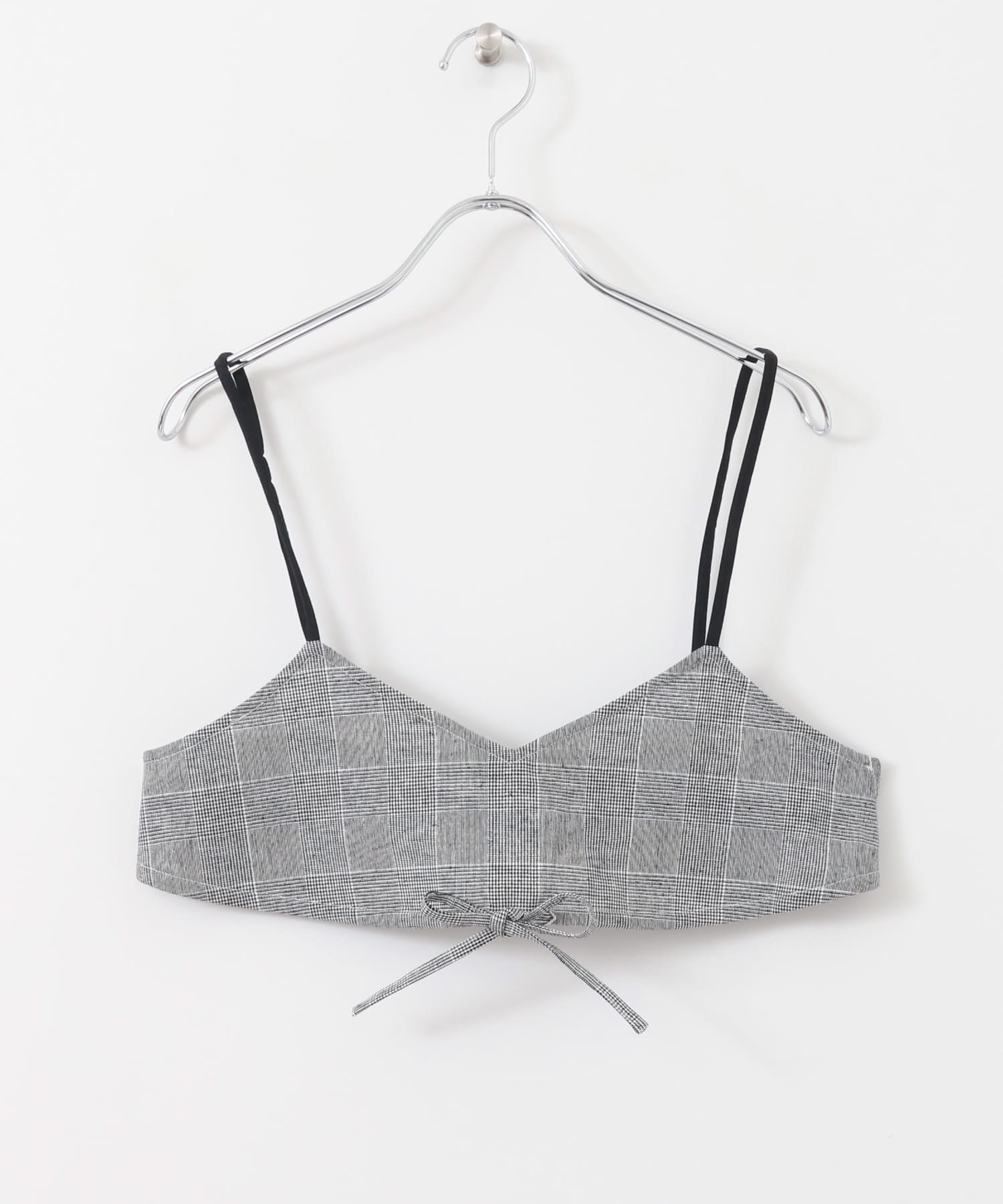 グレンチェックブラトップ∴ WHT×BLK one
