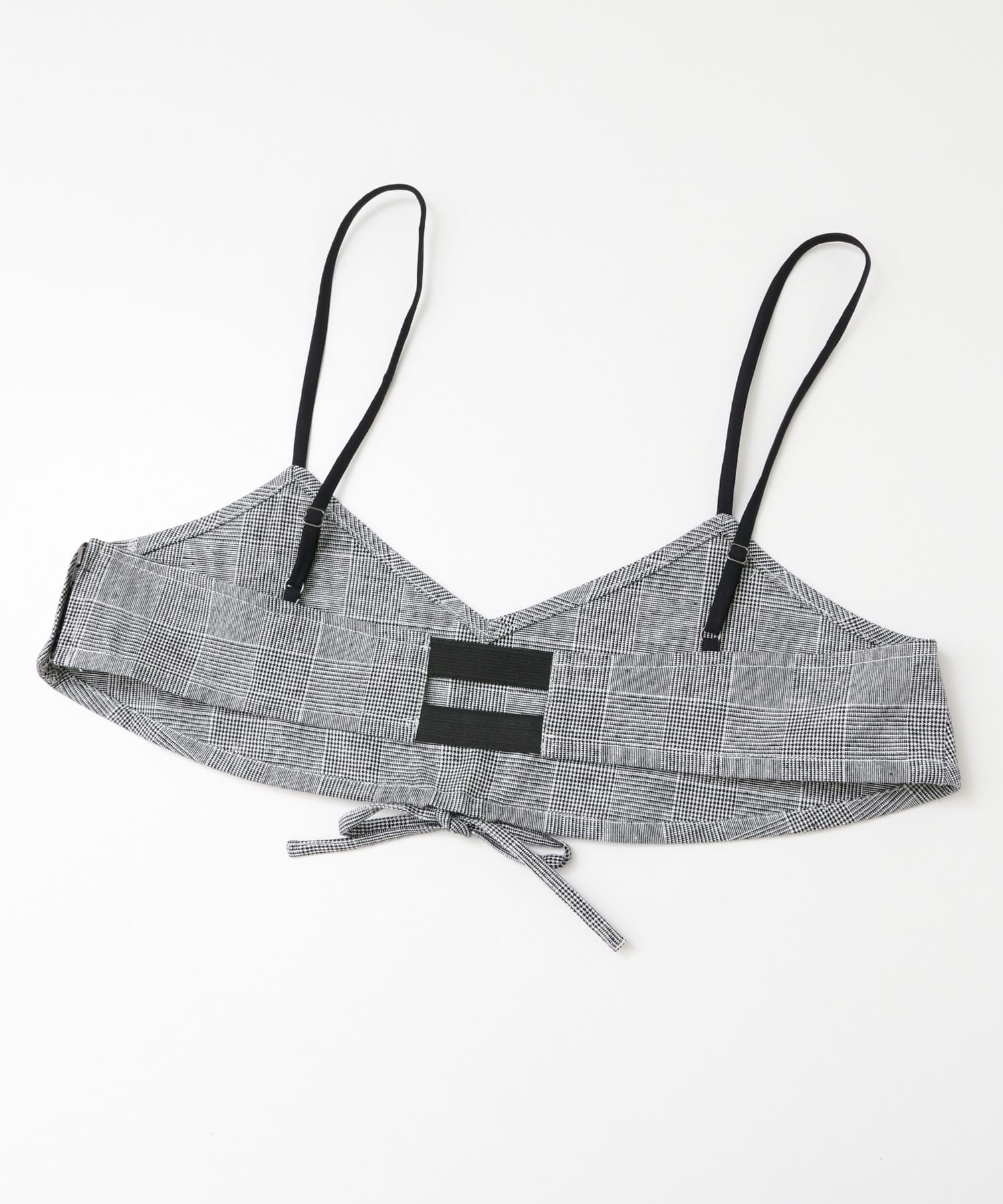 グレンチェックブラトップ∴ WHT×BLK one