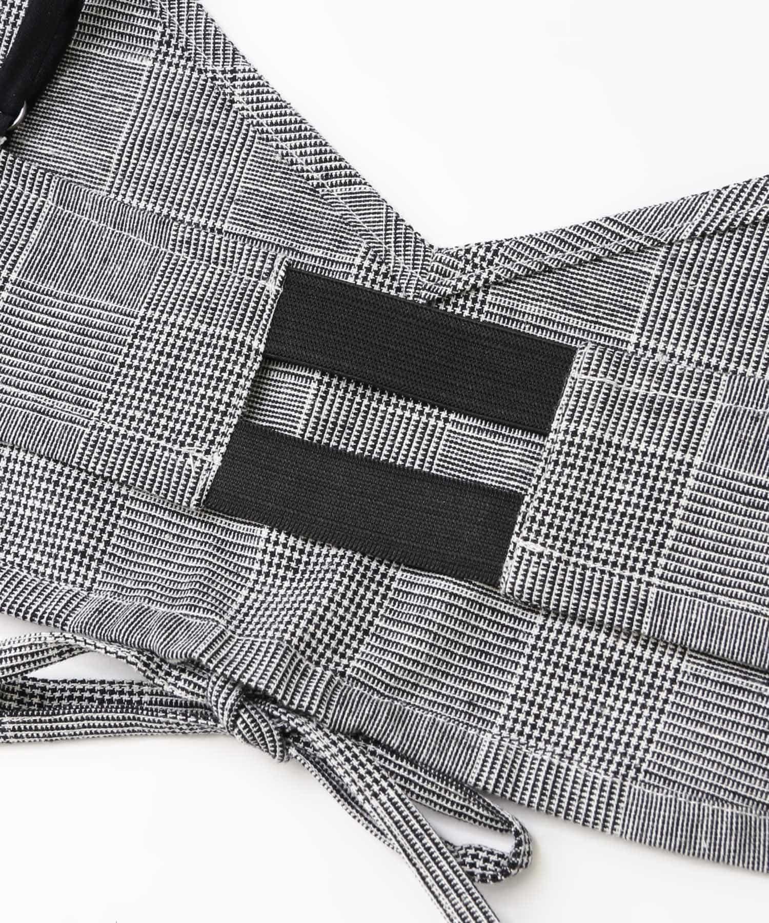 グレンチェックブラトップ∴ WHT×BLK one