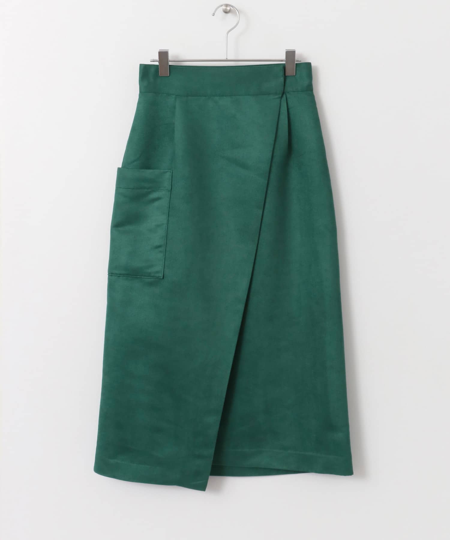 カラースエードラップスカート∴ GREEN 36