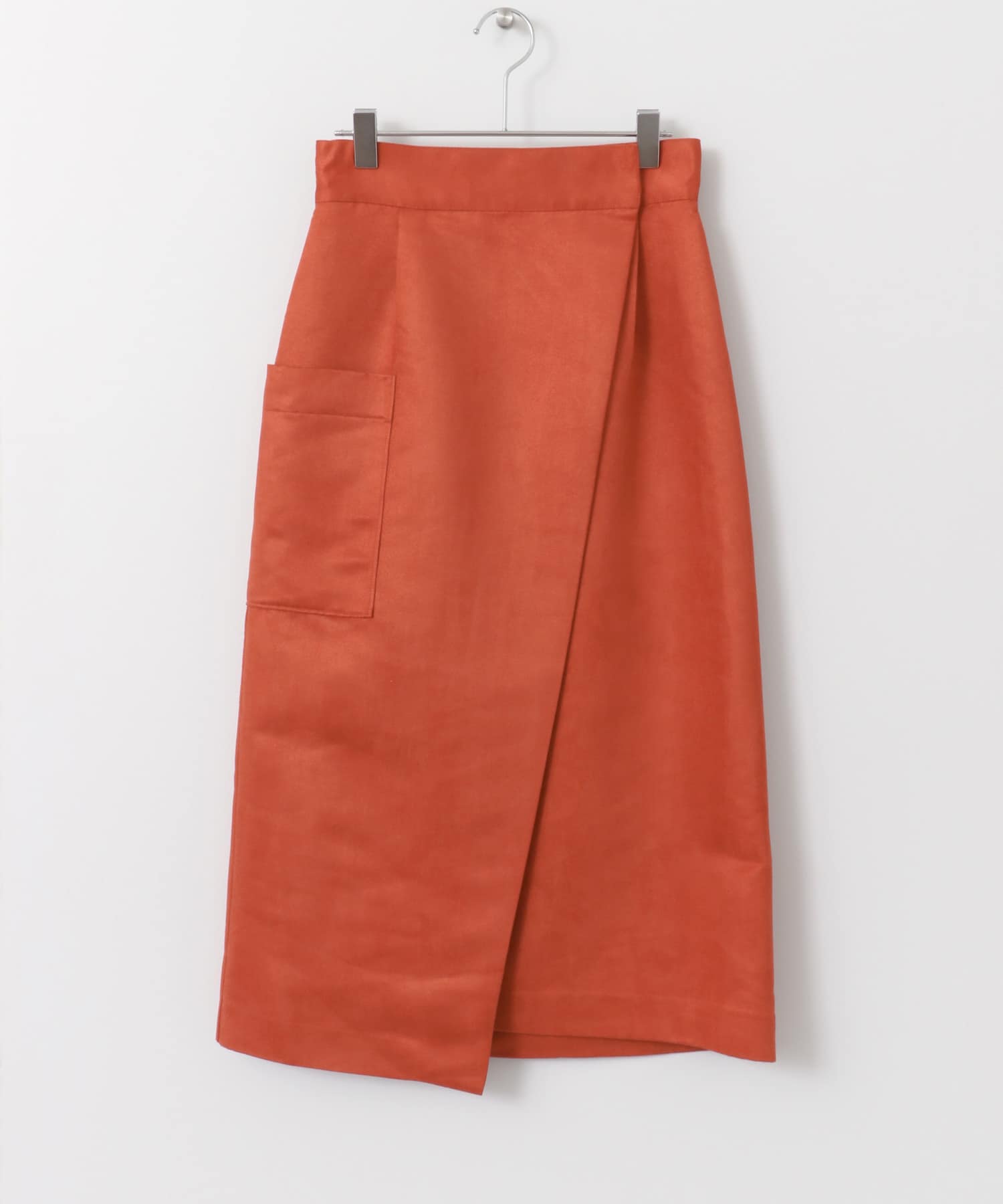 カラースエードラップスカート∴ ORANGE 36