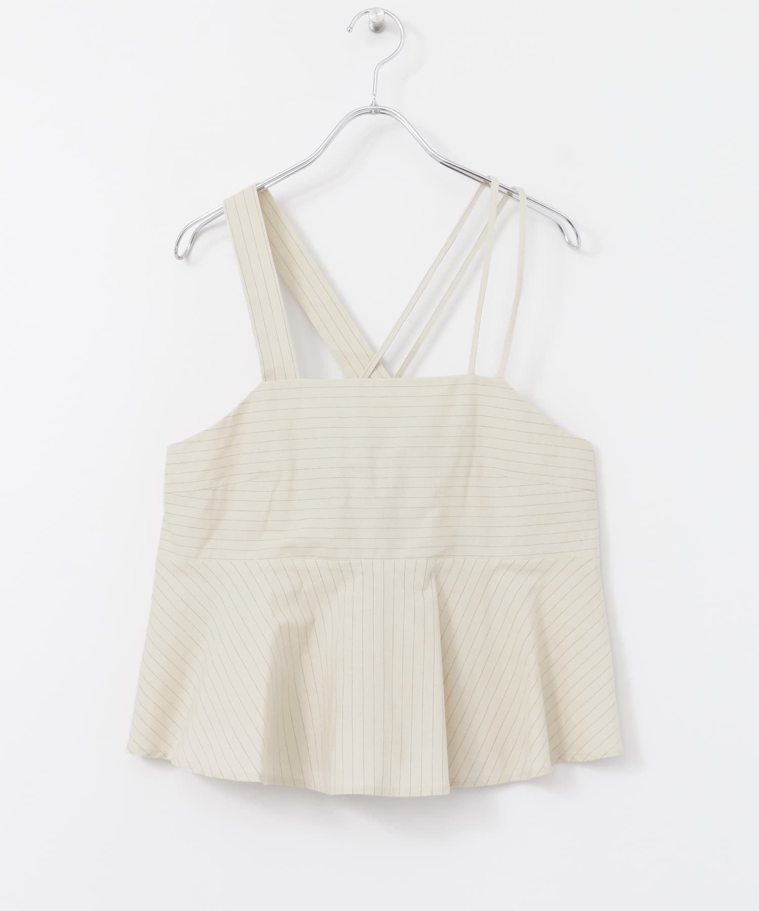 ストライプアシンメトリーキャミソール∴ BEIGE one