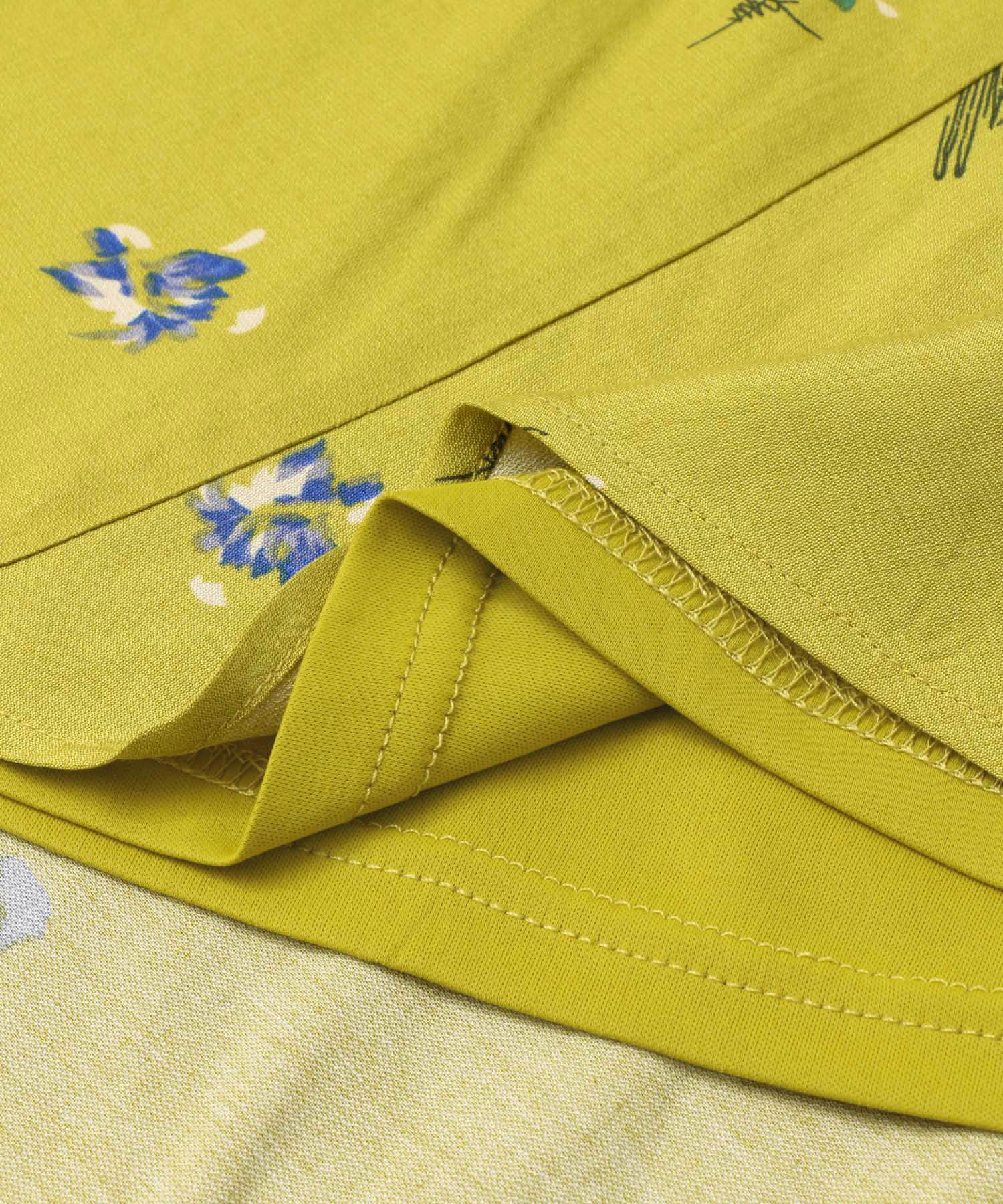 フラワーイレヘムバイアススカート∴ YELLOW one