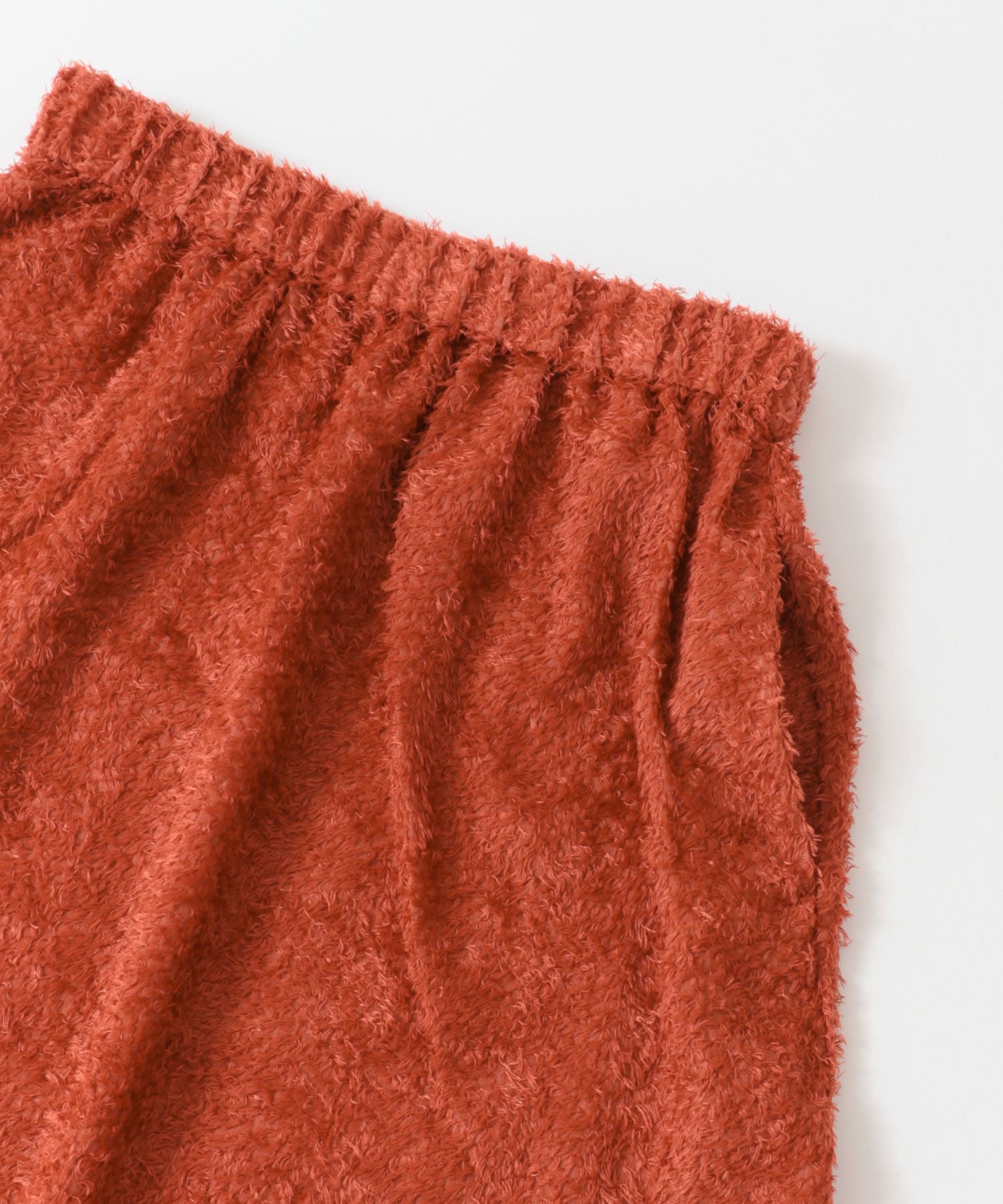 シフォンフリンジフレアスカート∴ RED BROWN one