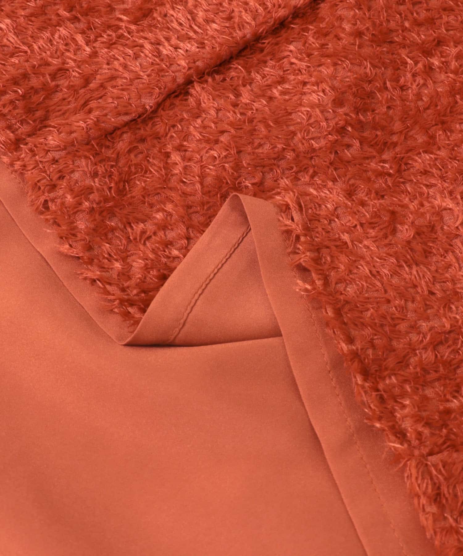 シフォンフリンジフレアスカート∴ RED BROWN one