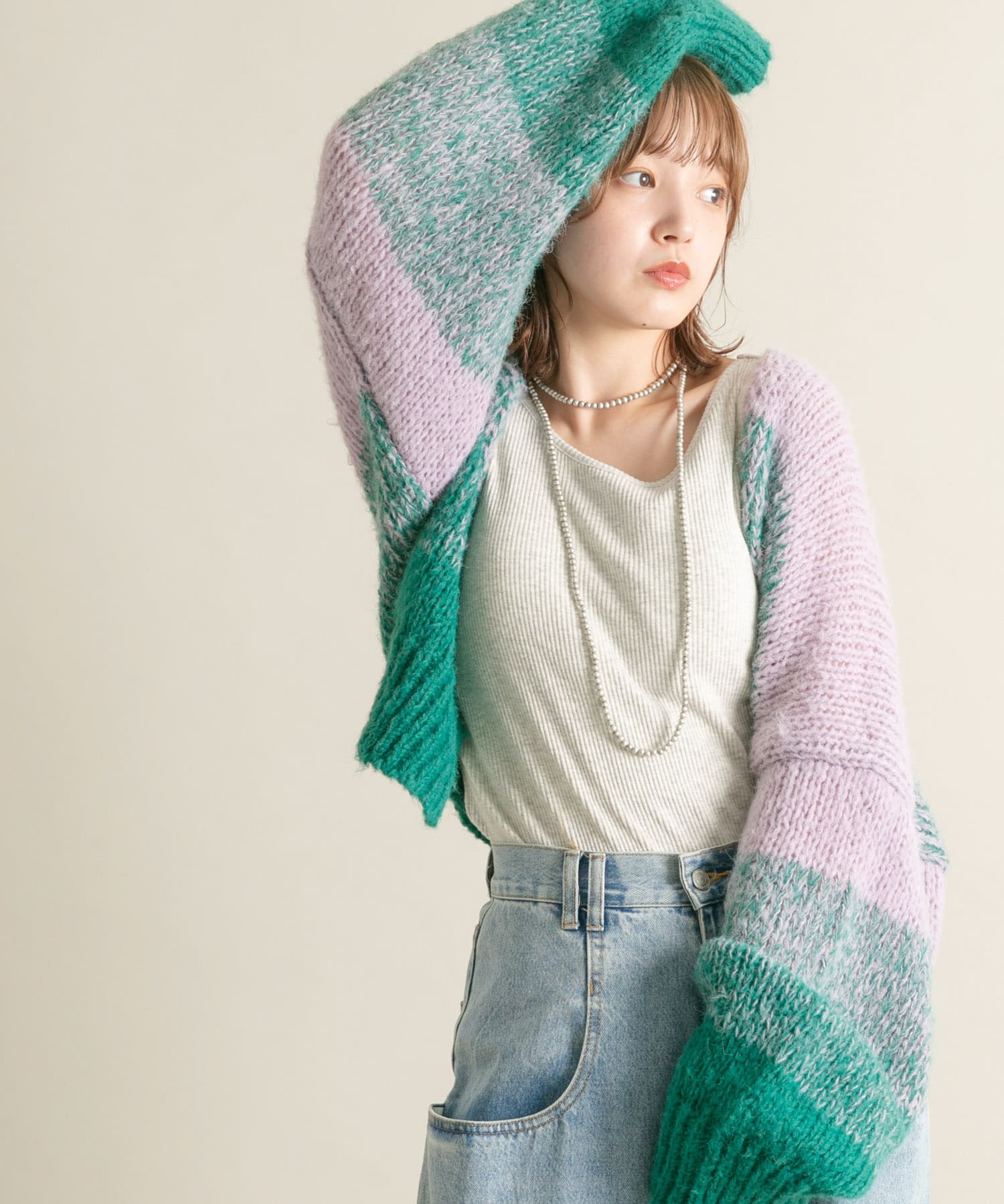 身長：160cm サイズ：one