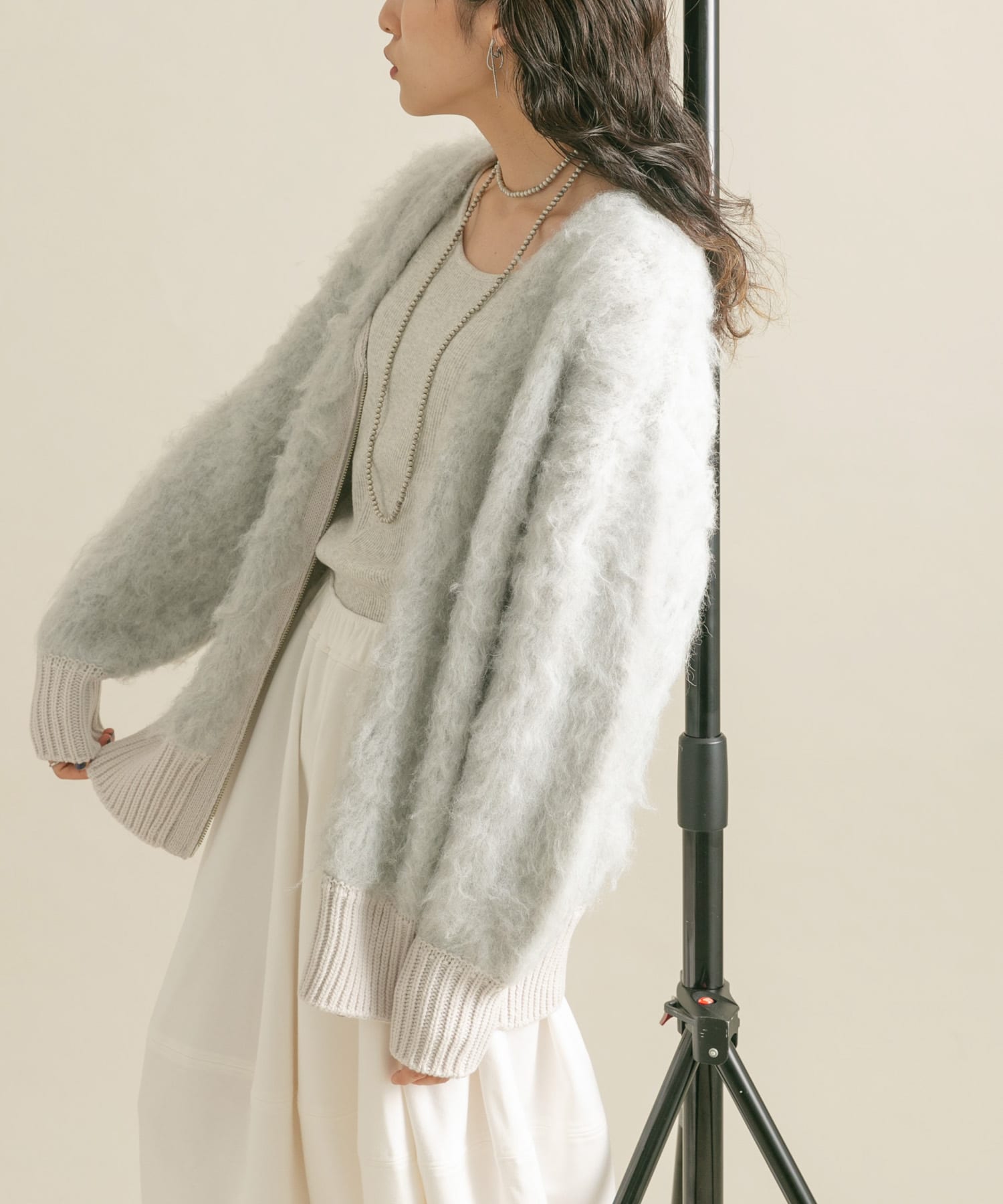 『WEB/一部店舗限定』シャギーZIPカーディガン