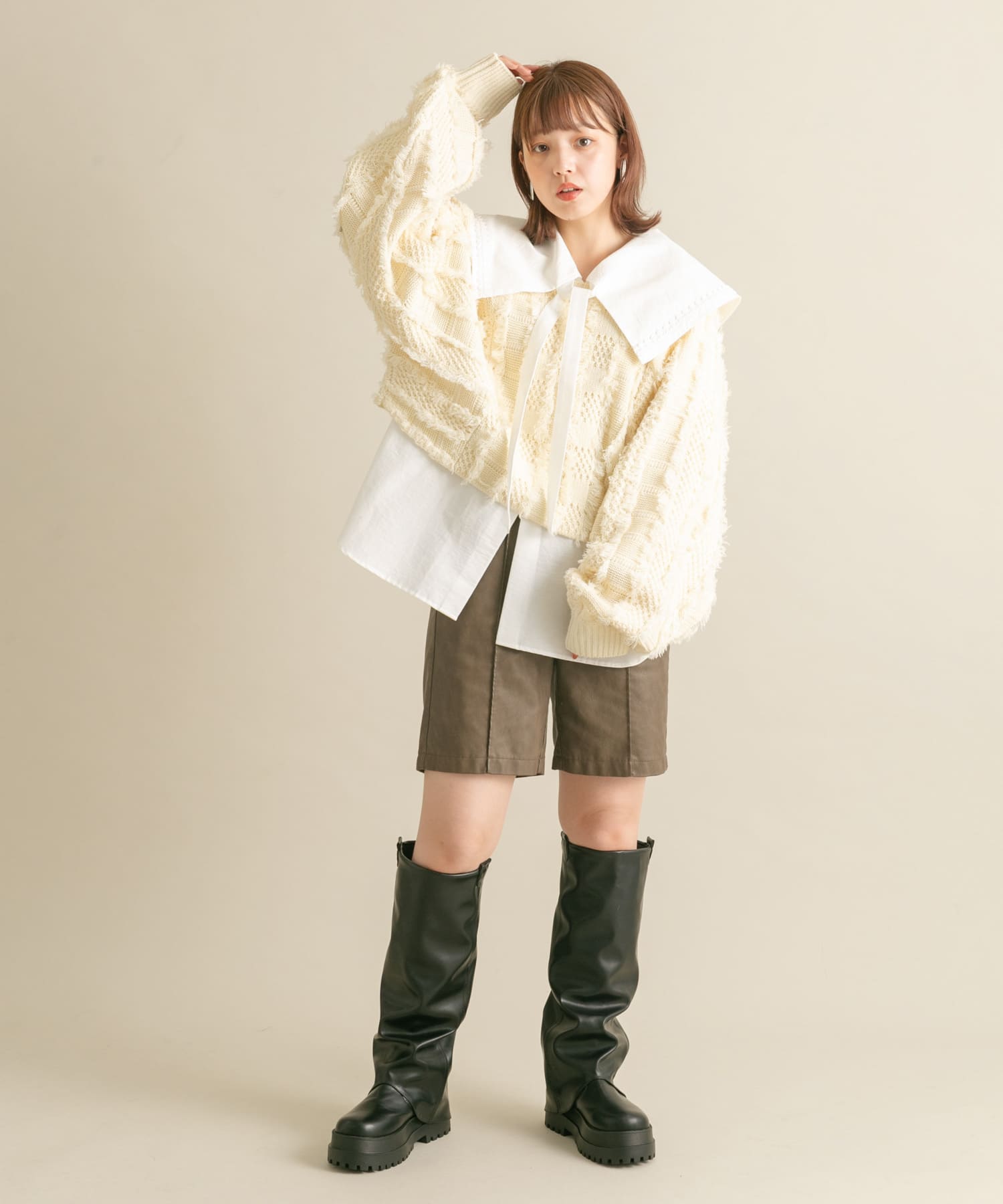 身長：160cm サイズ：one