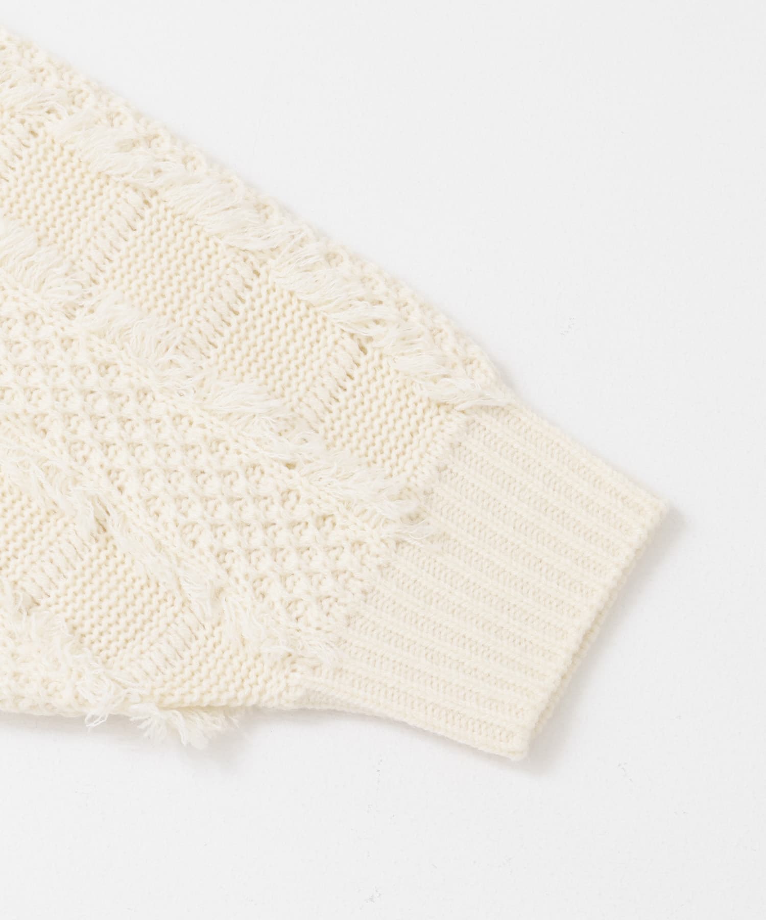 『WEB/一部店舗限定』フリンジリボンカーディガン IVORY one