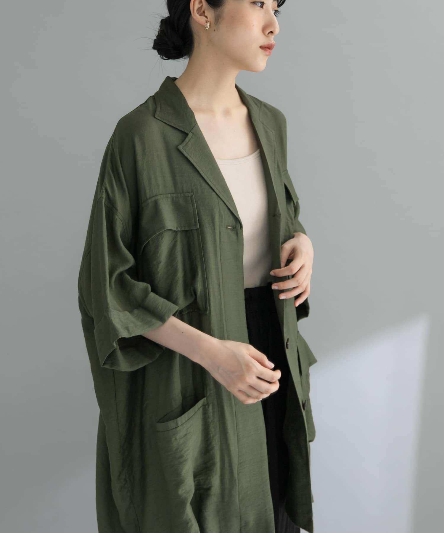 WEB限定』バックオープンBIGシャツ(one L.BEIGE): トップス｜URBAN