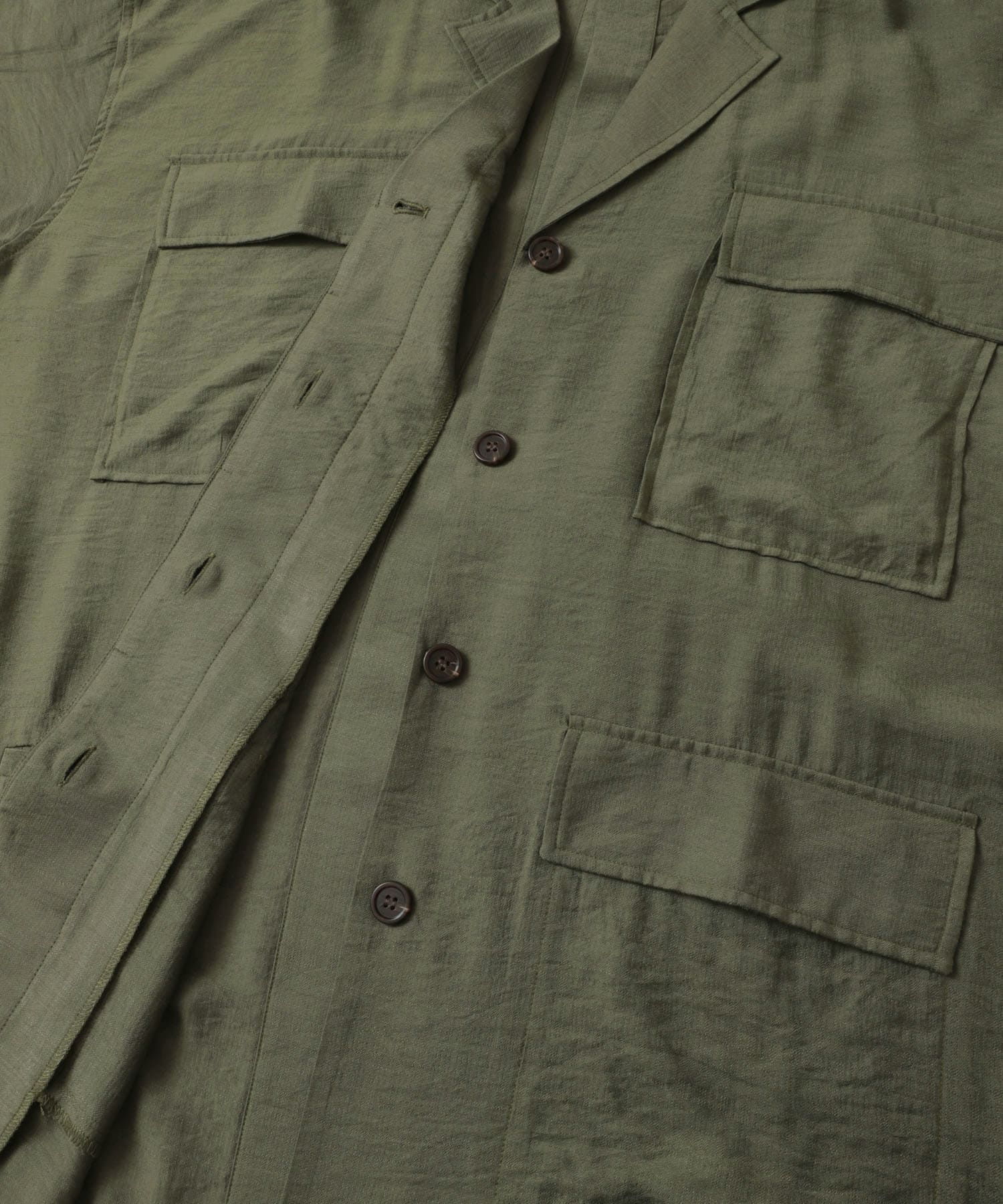 『WEB限定』バックオープンBIGシャツ KHAKI one
