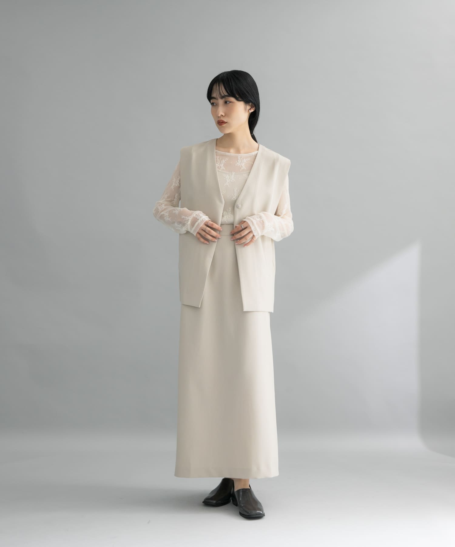 WEB限定』セパレートベストワンピース(one BEIGE): ワンピース｜URBAN