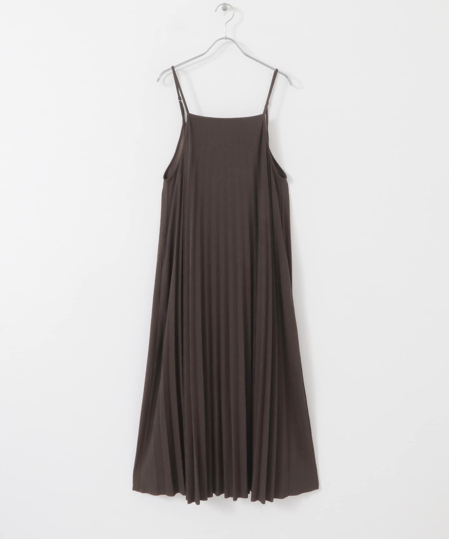 『WEB限定』2WAYプリーツキャミワンピース D.BROWN one