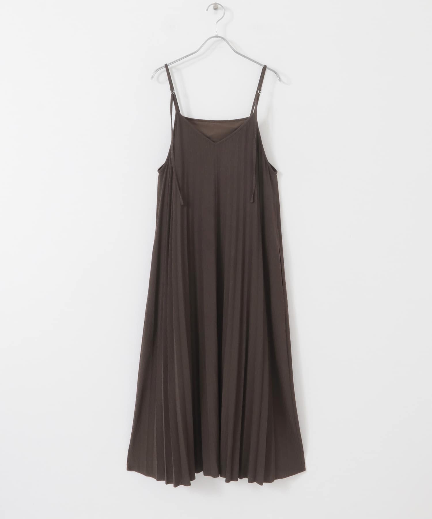 『WEB限定』2WAYプリーツキャミワンピース D.BROWN one