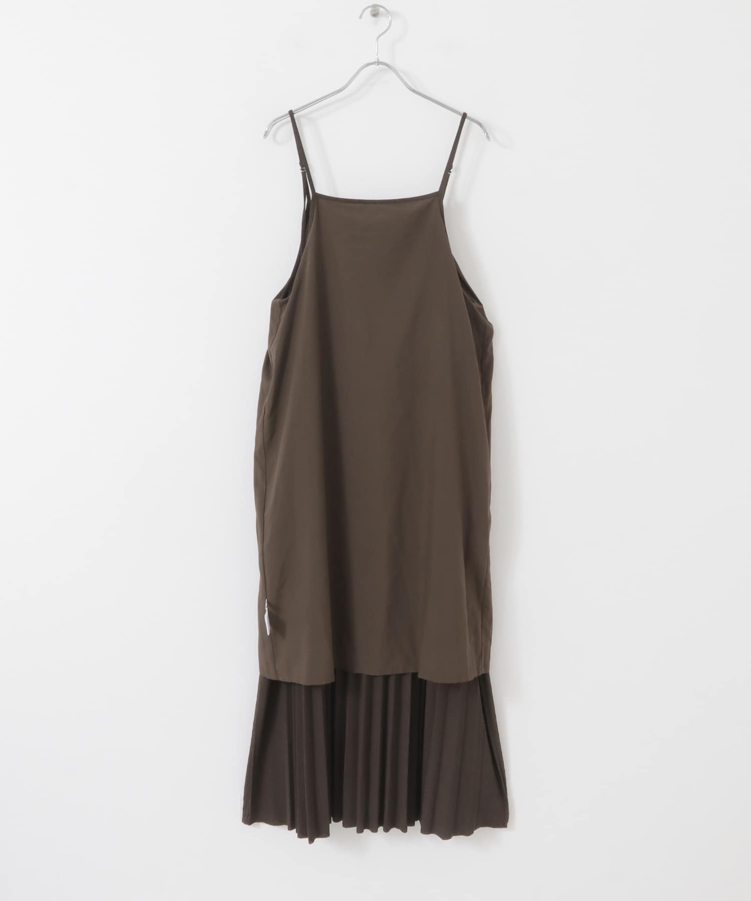 『WEB限定』2WAYプリーツキャミワンピース D.BROWN one