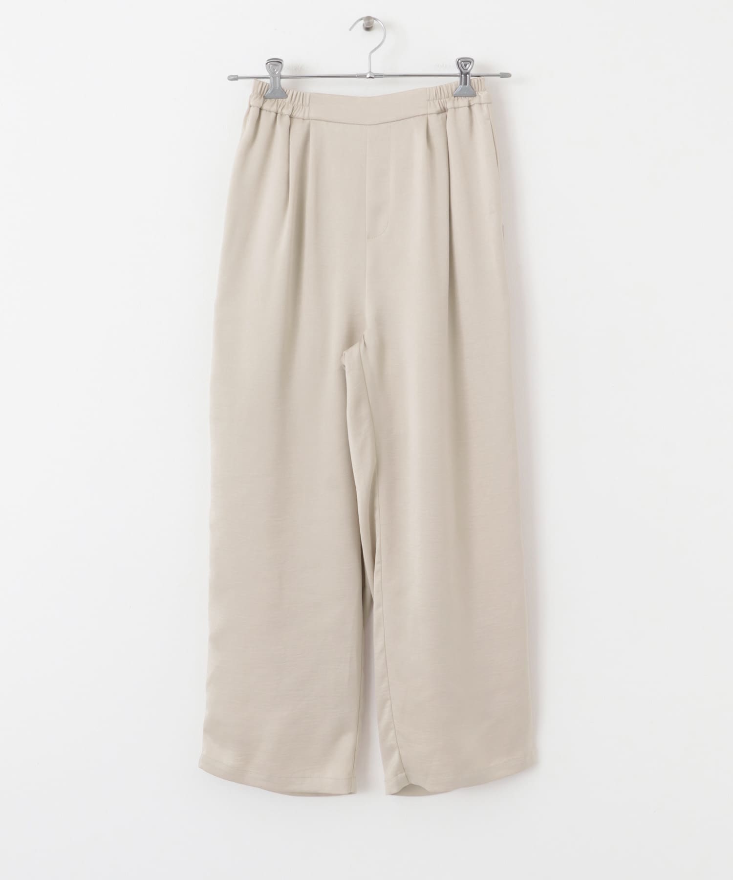『WEB限定』サテンセットアップ BEIGE one