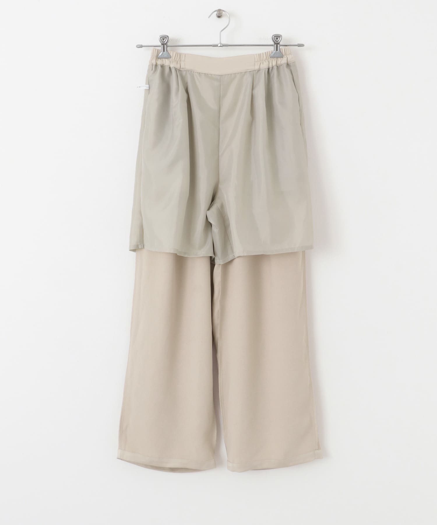 『WEB限定』サテンセットアップ BEIGE one