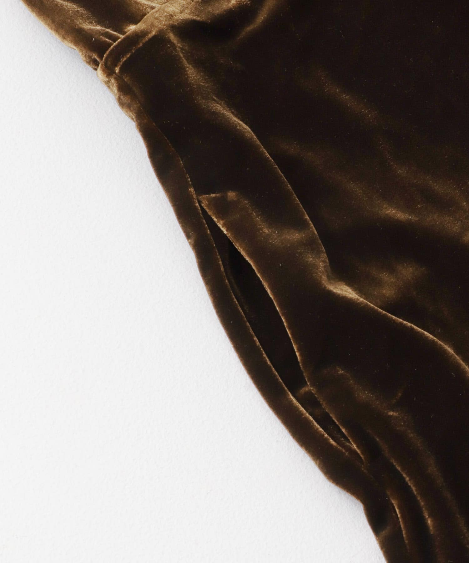 『WEB限定』ベロアスクエアワンピース BROWN one