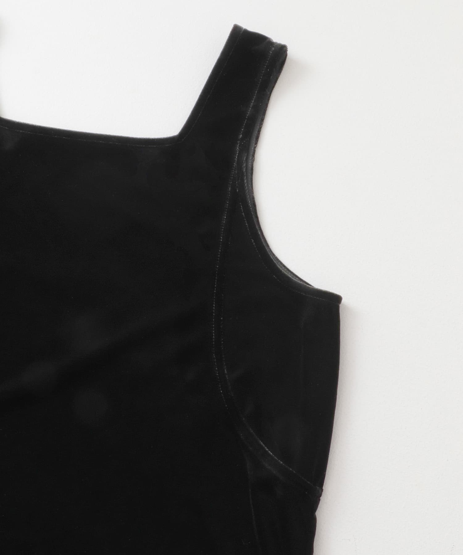 『WEB限定』ベロアスクエアワンピース BLACK one