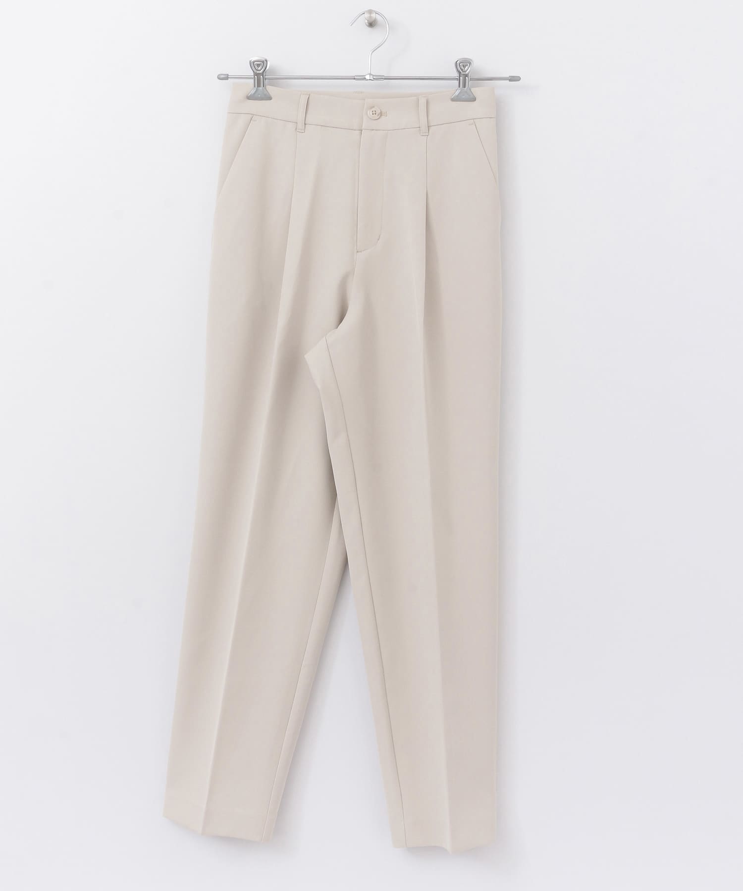 illi　ワンタックスリムテーパードパンツ GREIGE 38