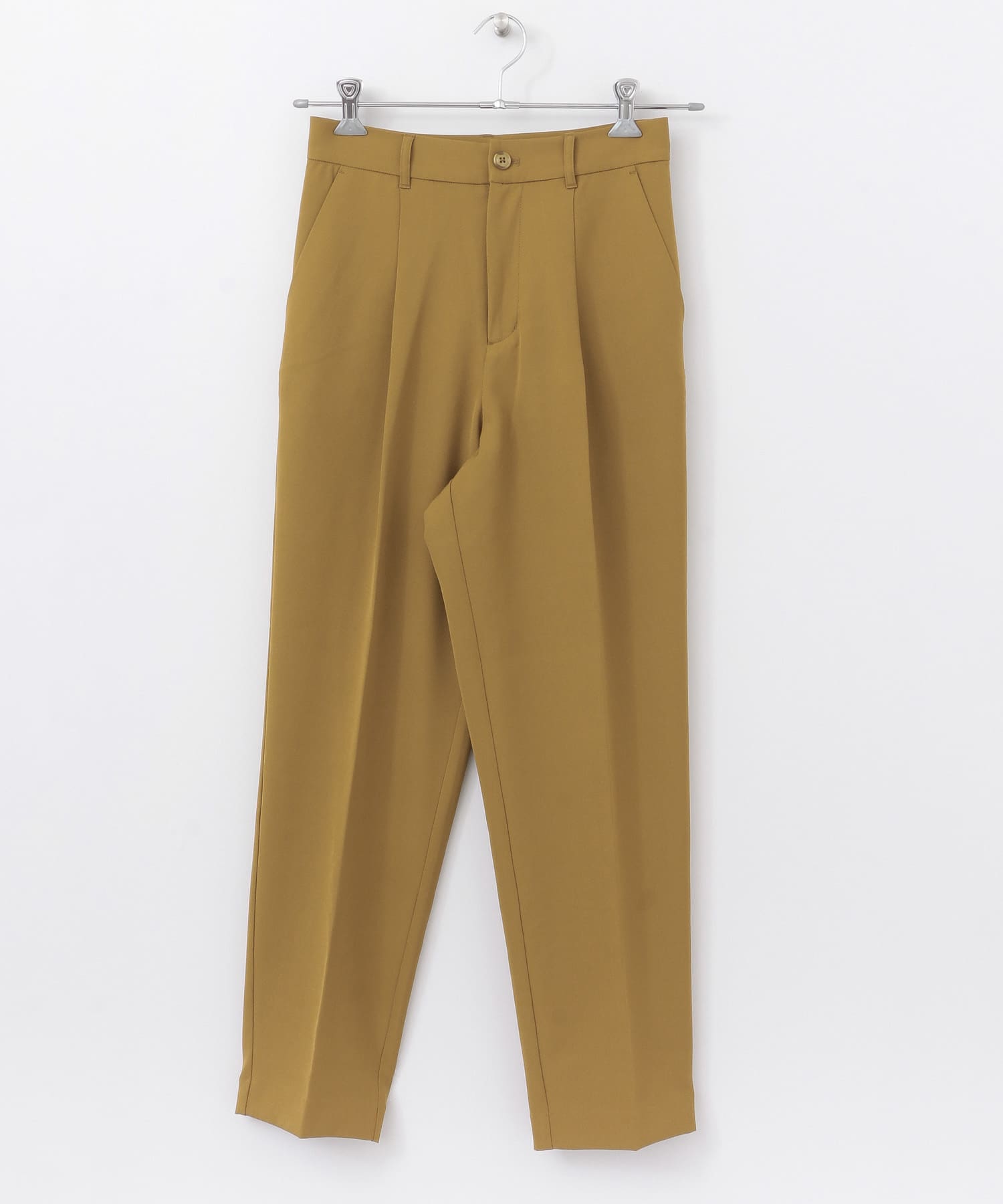 illi　ワンタックスリムテーパードパンツ MUSTARD 38