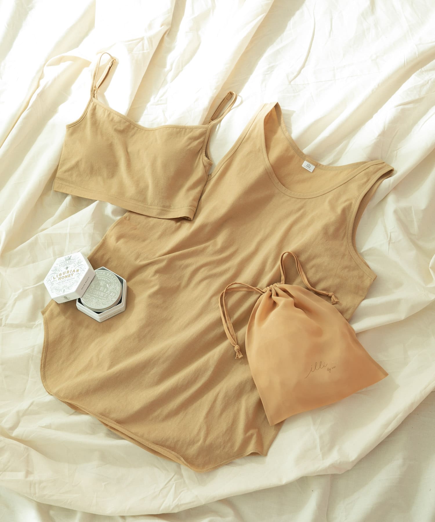 ブラキャミソールセットタンクトップ BEIGE one
