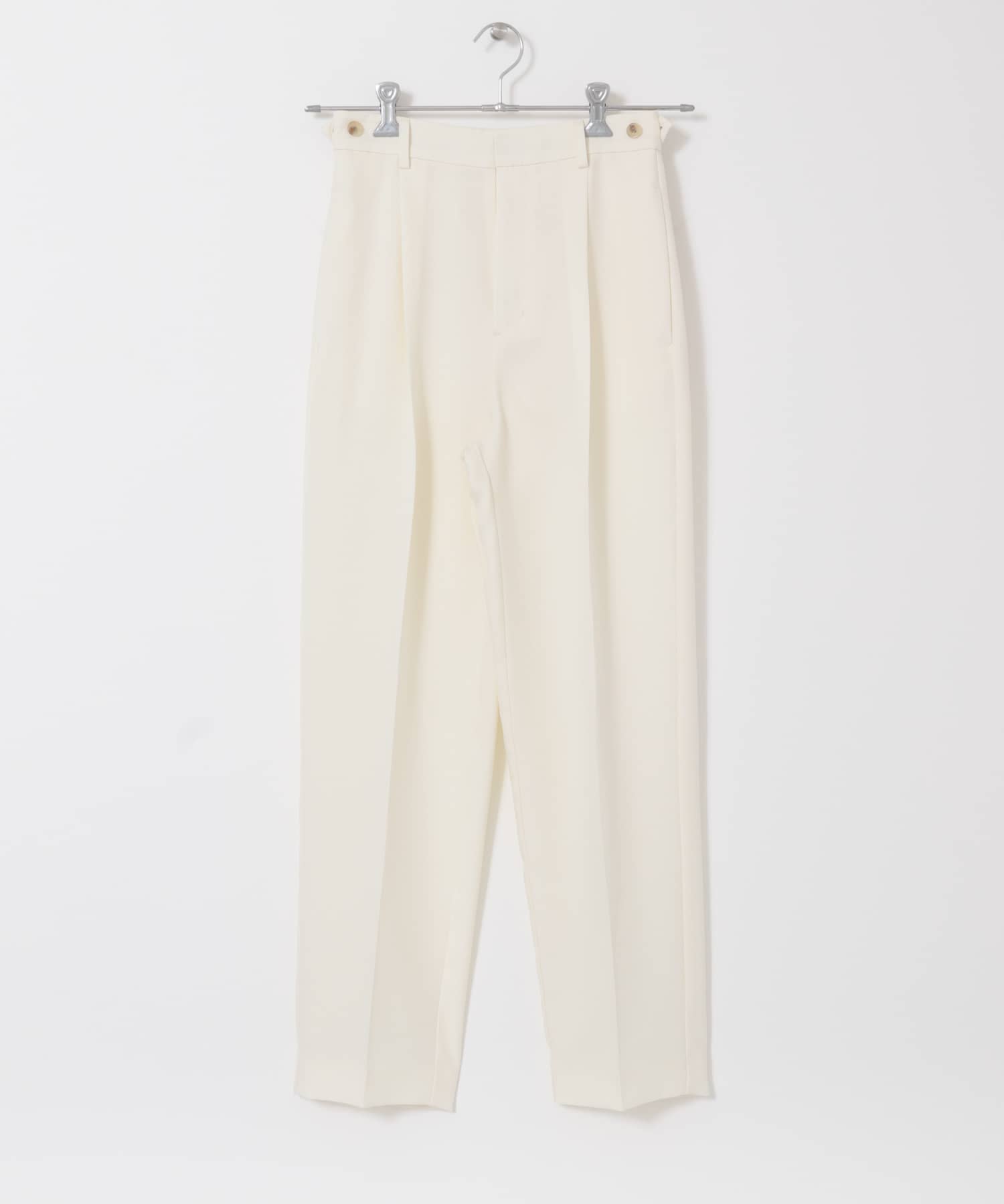 illi　ワンタックセンタープレスパンツ IVORY 34