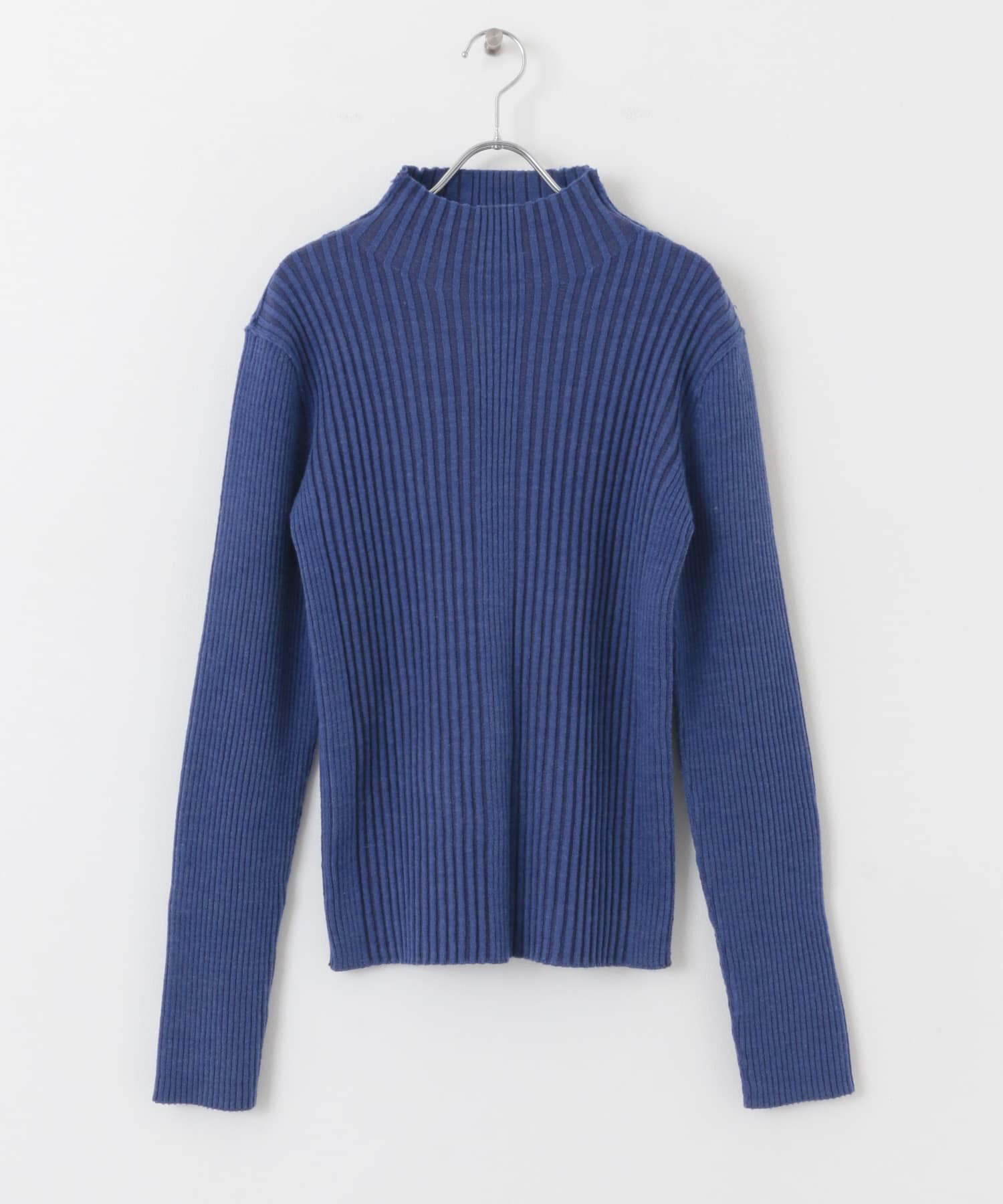 『UR TECH』illi　ランダムRIBハイネックニット BLUE one