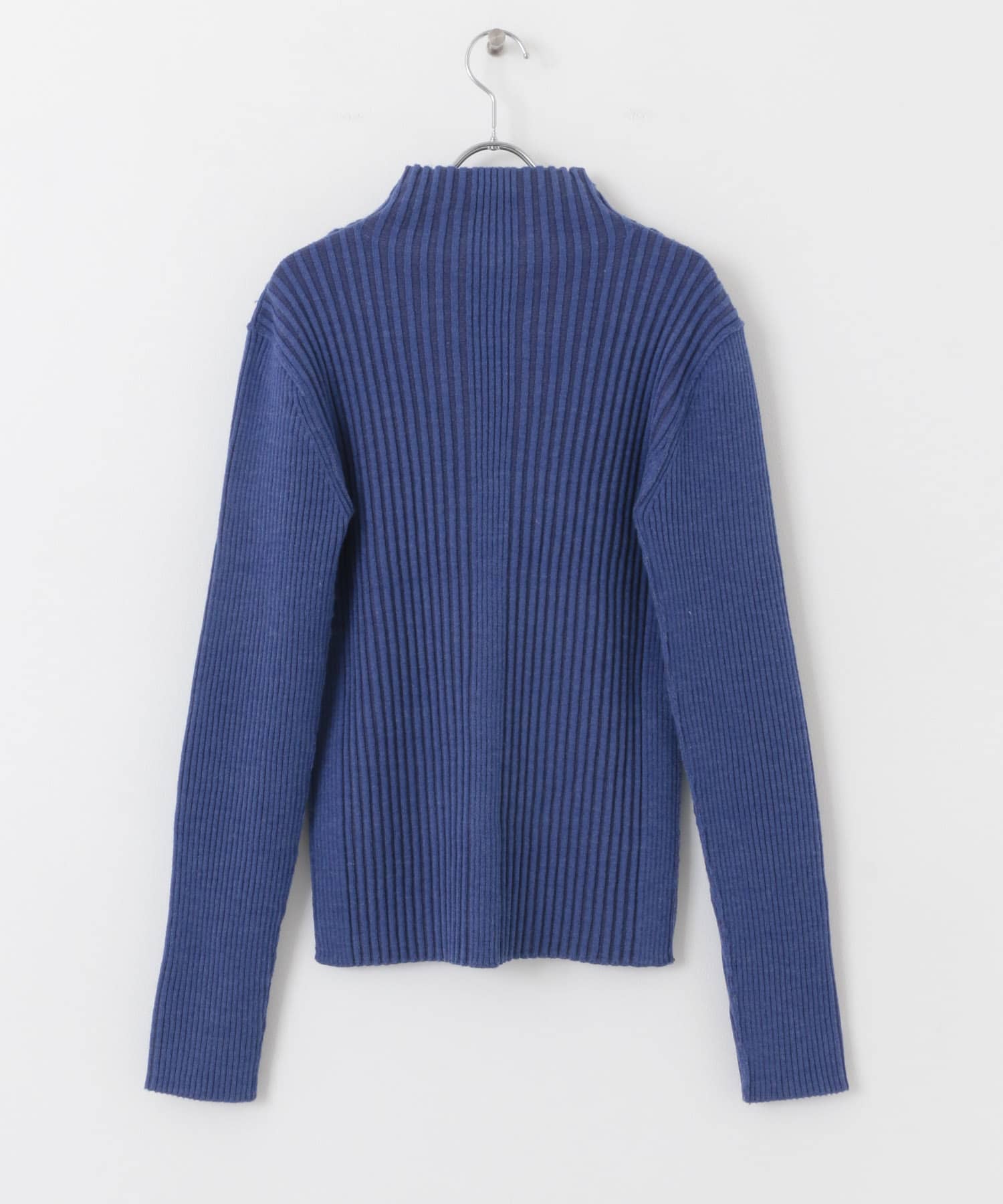 『UR TECH』illi　ランダムRIBハイネックニット BLUE one