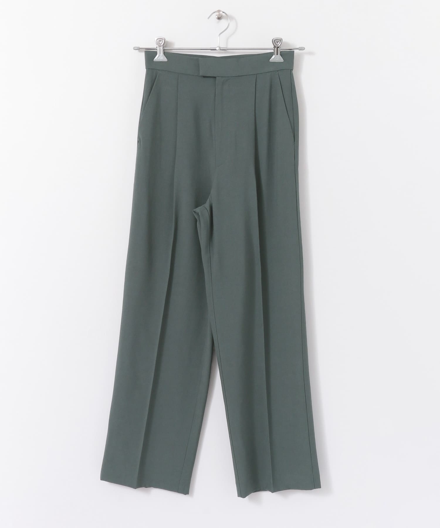 KBF+　タックワイドパンツ∴ D.GREEN 36
