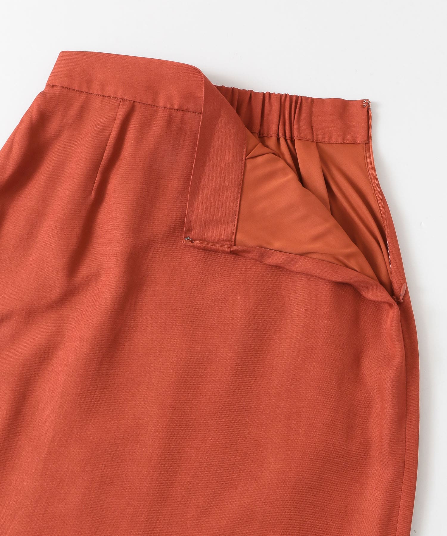KBF+　カラーストレートロングスカート∴ RED ORANGE one