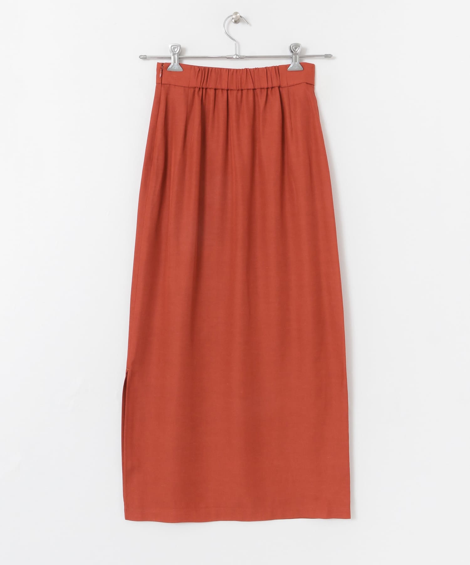 KBF+　カラーストレートロングスカート∴ RED ORANGE one