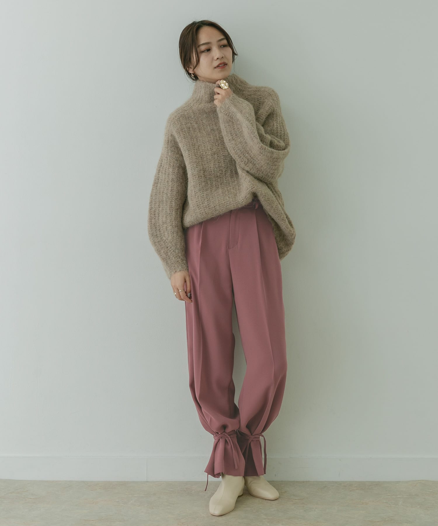 KBF+　スソシボリパンツ∴ DEEP PINK 36