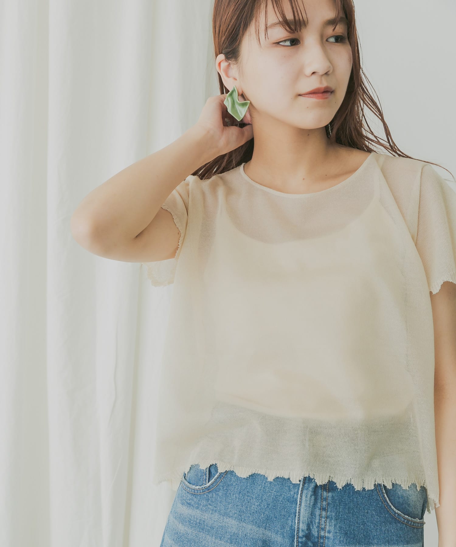 身長：165cm サイズ：one