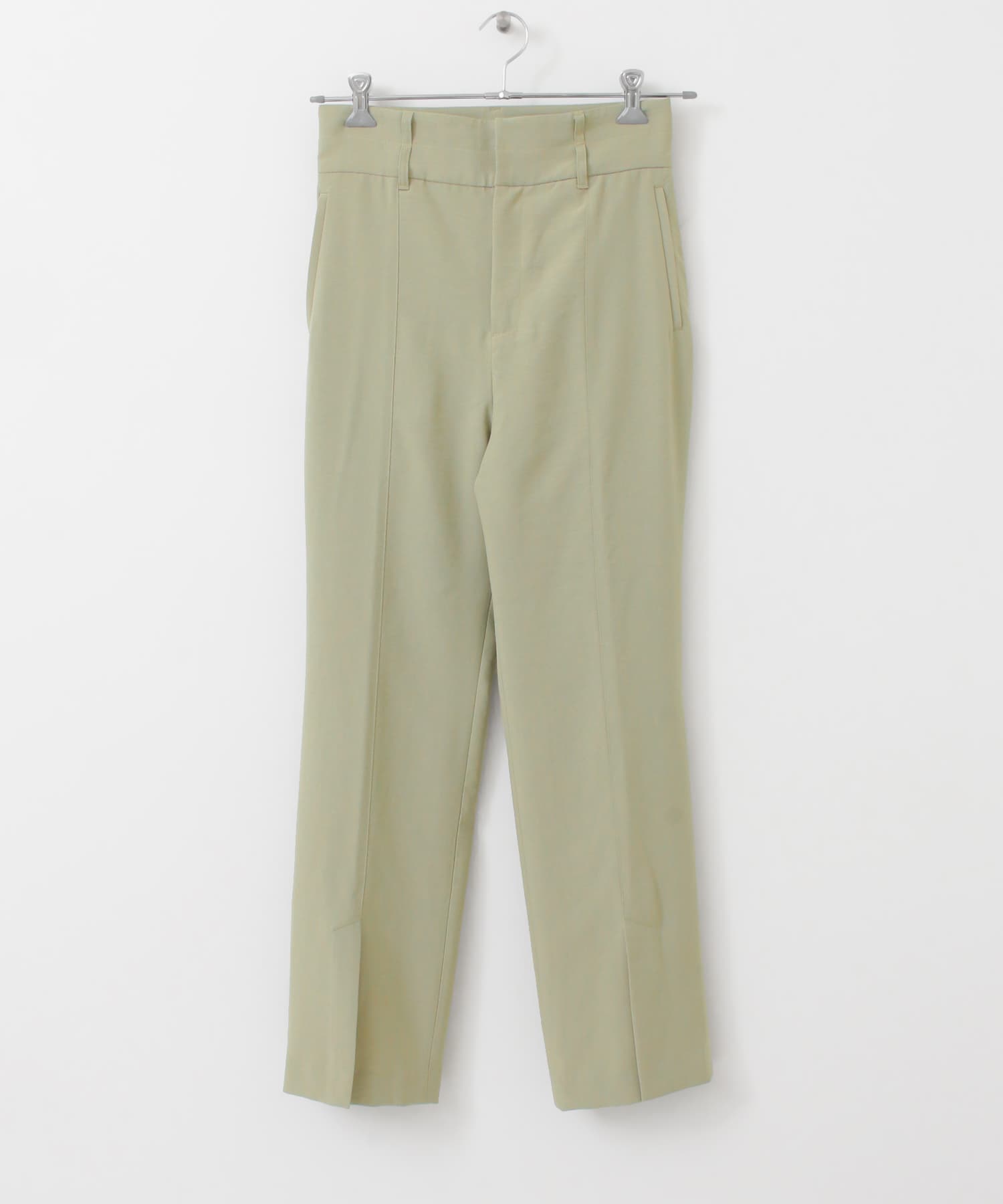 KBF+　スリットスリムパンツ L.GREEN 36