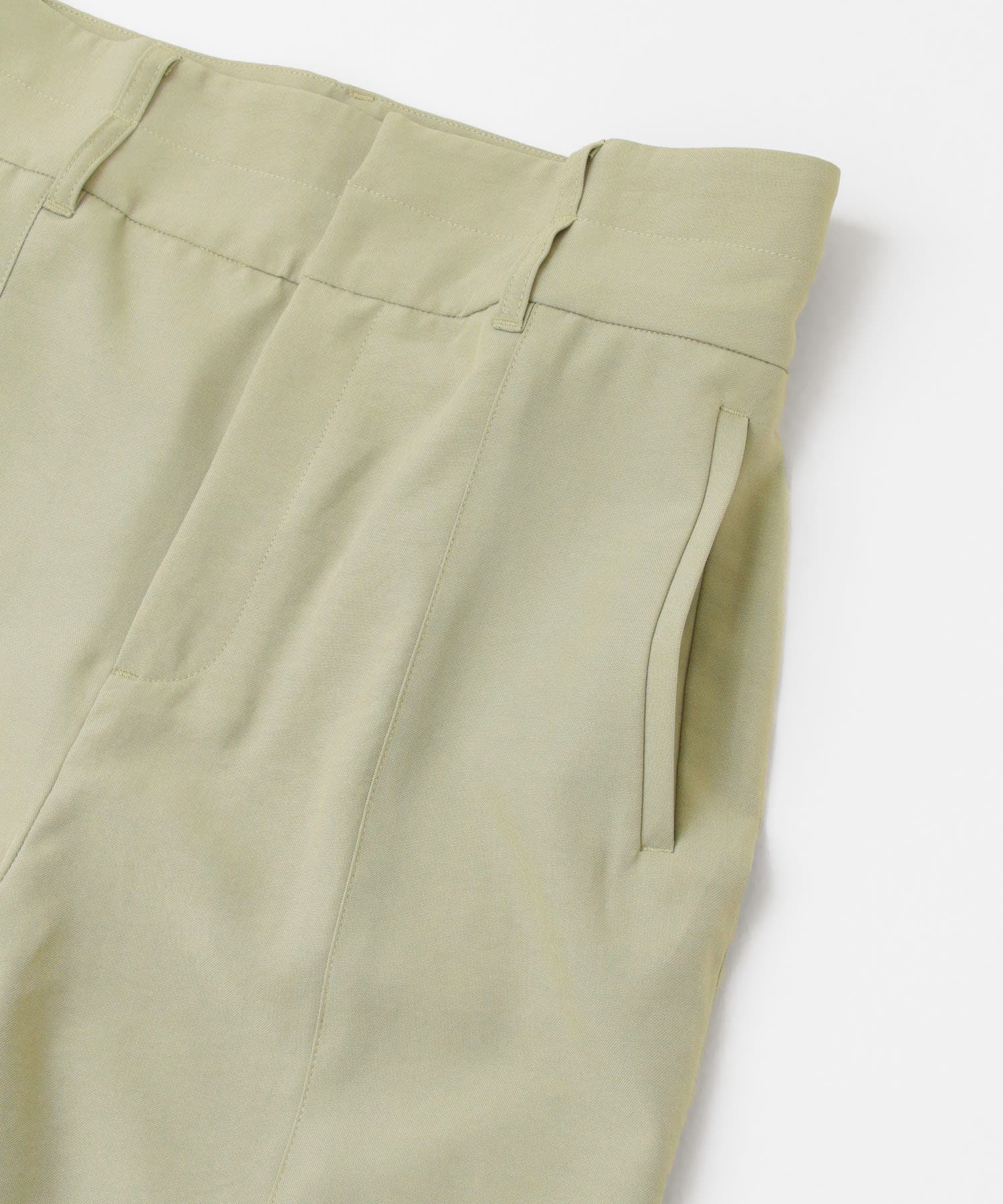 KBF+　スリットスリムパンツ L.GREEN 36