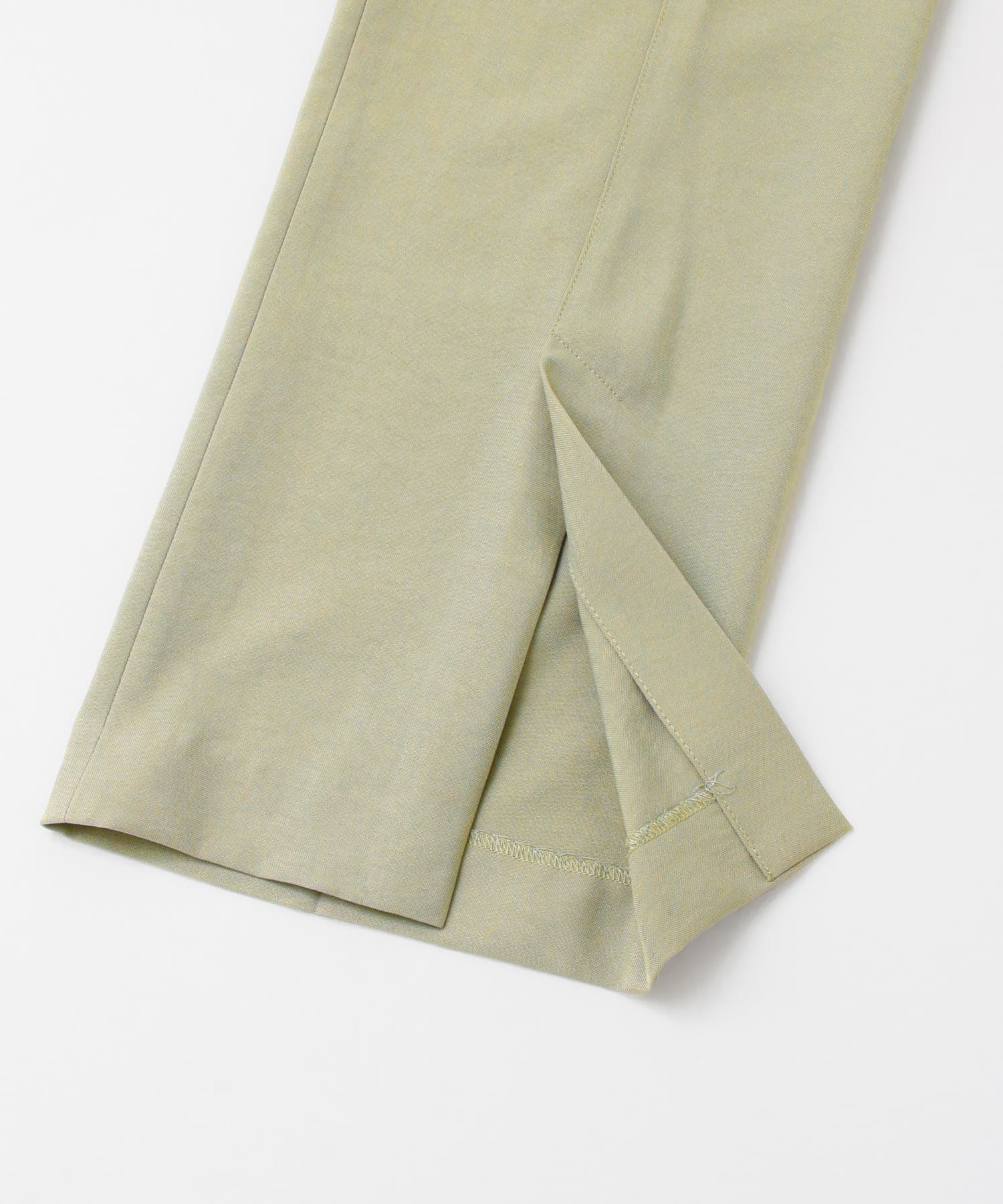 KBF+　スリットスリムパンツ L.GREEN 36