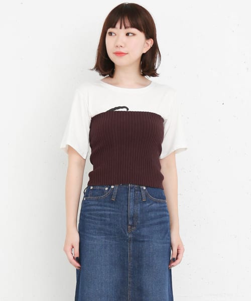 KBF+　ニットビスチェ∴ BLACK one