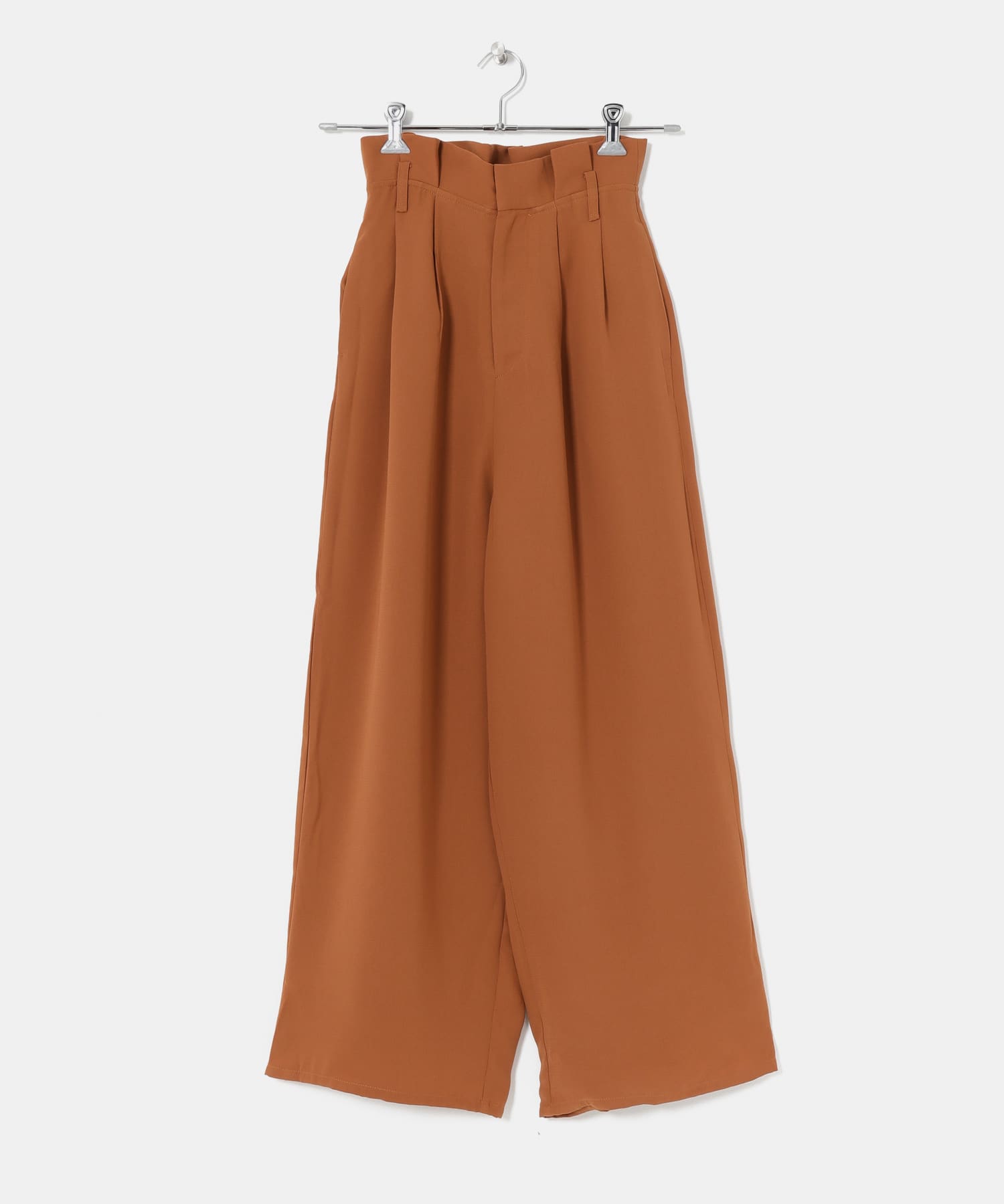 KBF+　ウエストタックワイドパンツ∴ D.ORANGE one