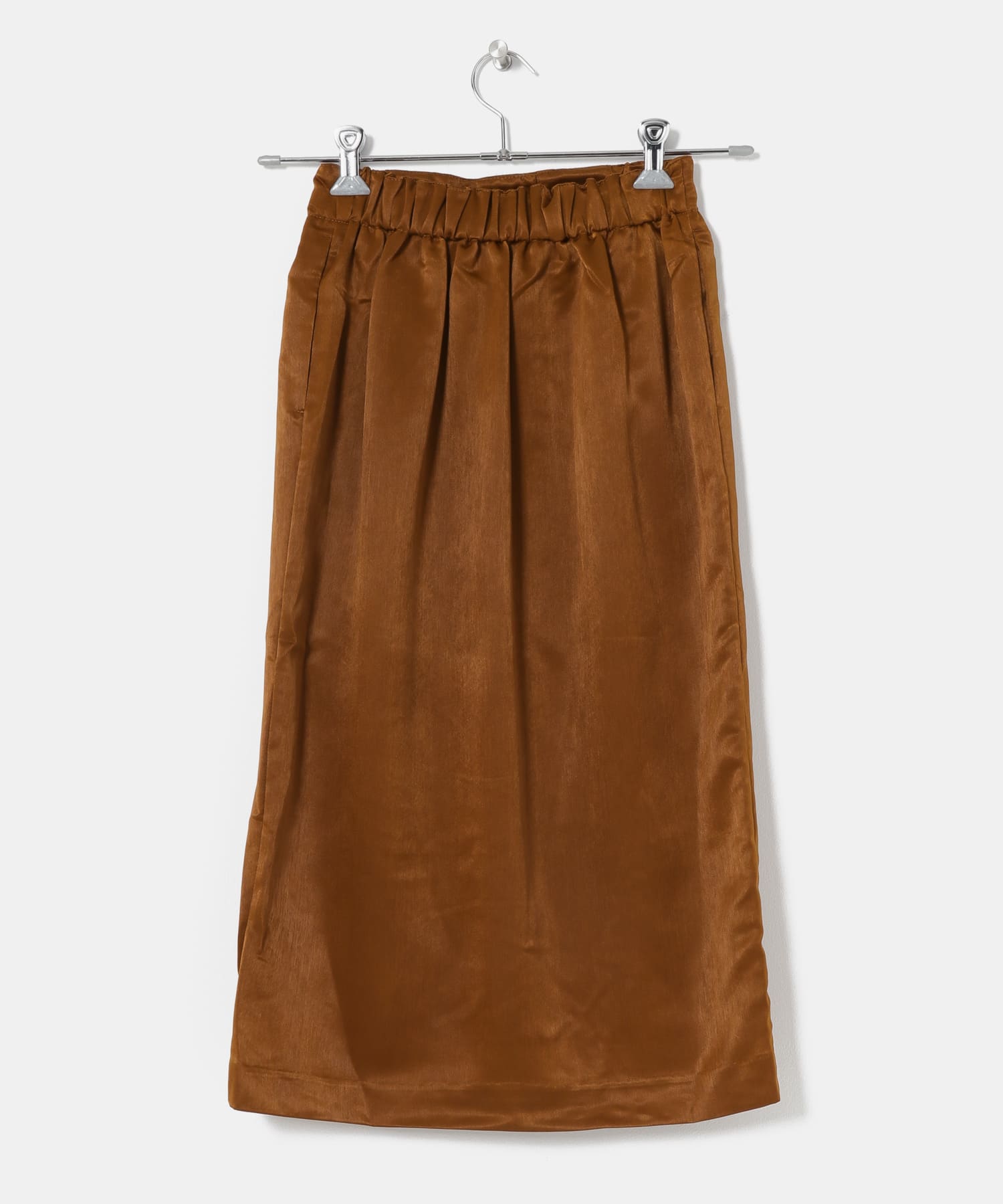 KBF+　ヴィンテージサテンスカート BROWN one
