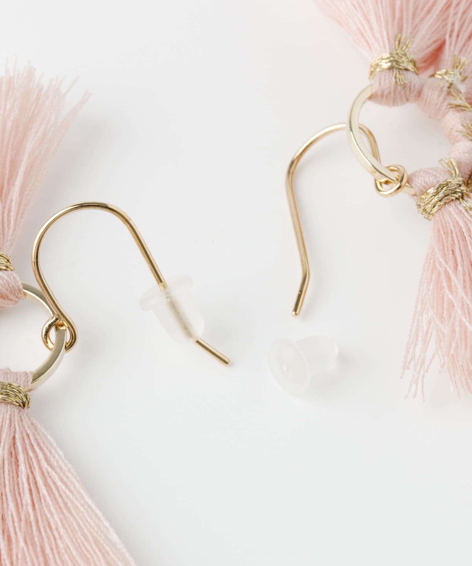 KBF+　フリンジサークルピアス PINK one