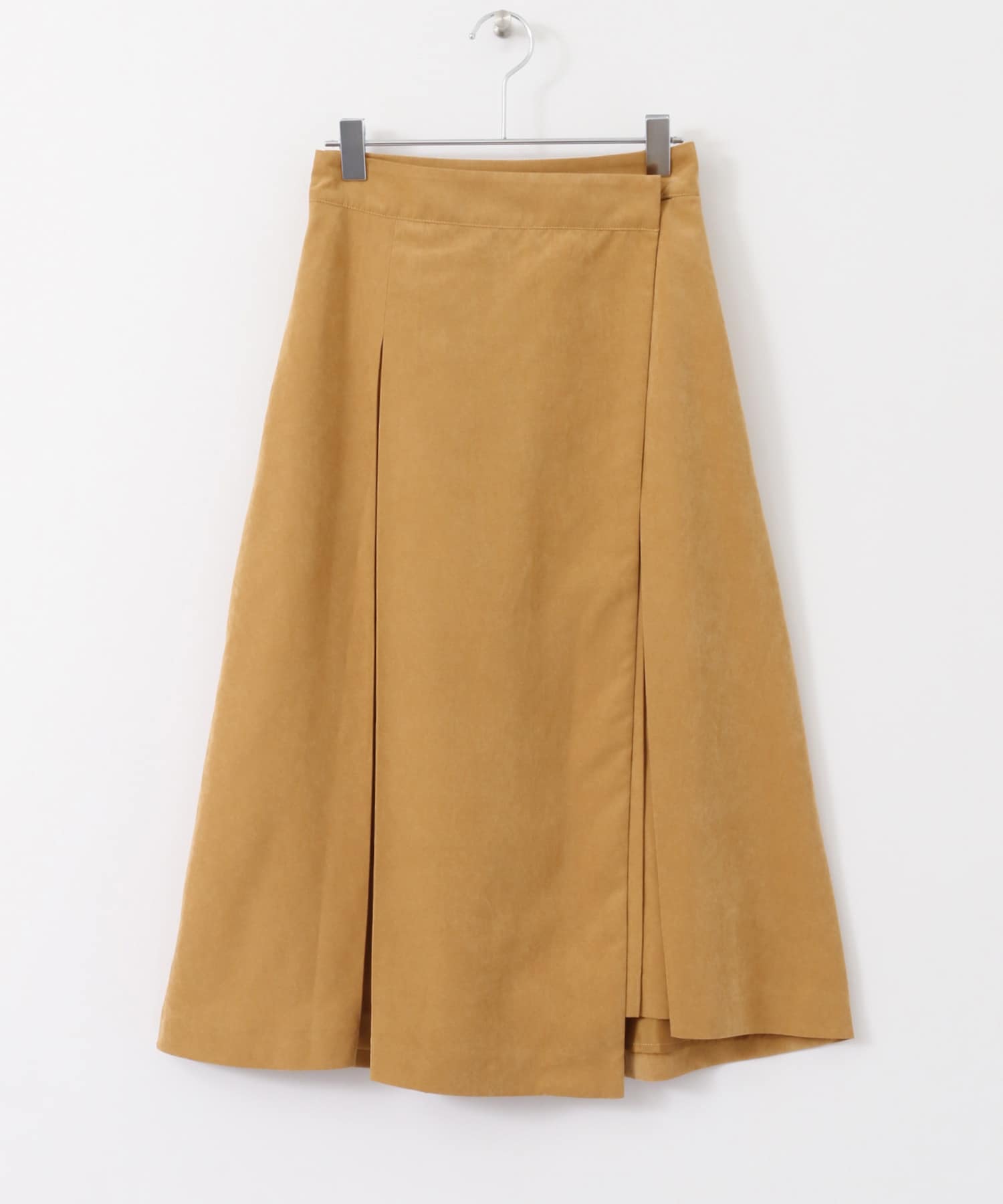 KBF+　ランダムタックアシンメトリースカート∴ ASH BROWN one