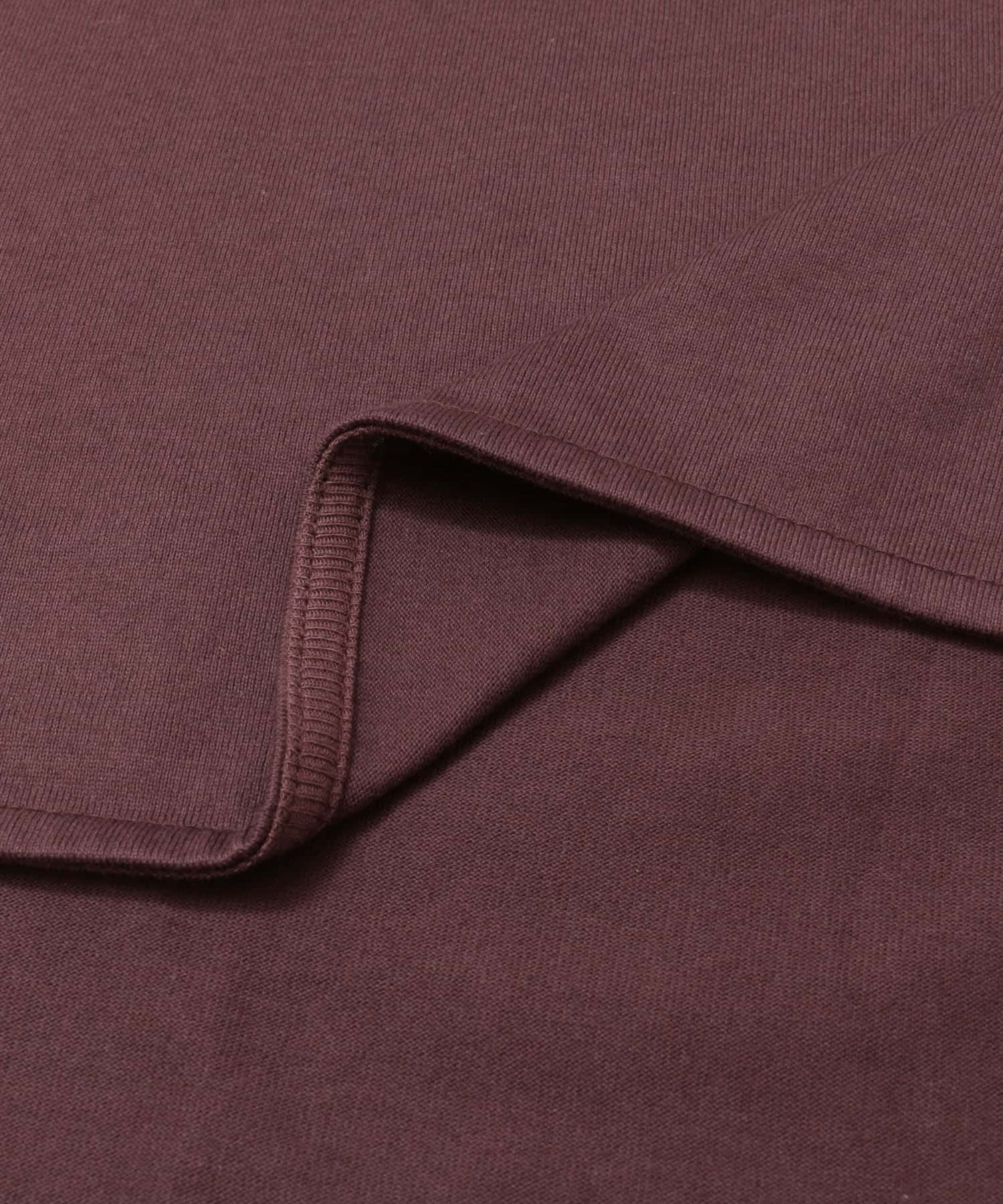 KBF+　アシメネックオーバーロングTシャツ BROWN one
