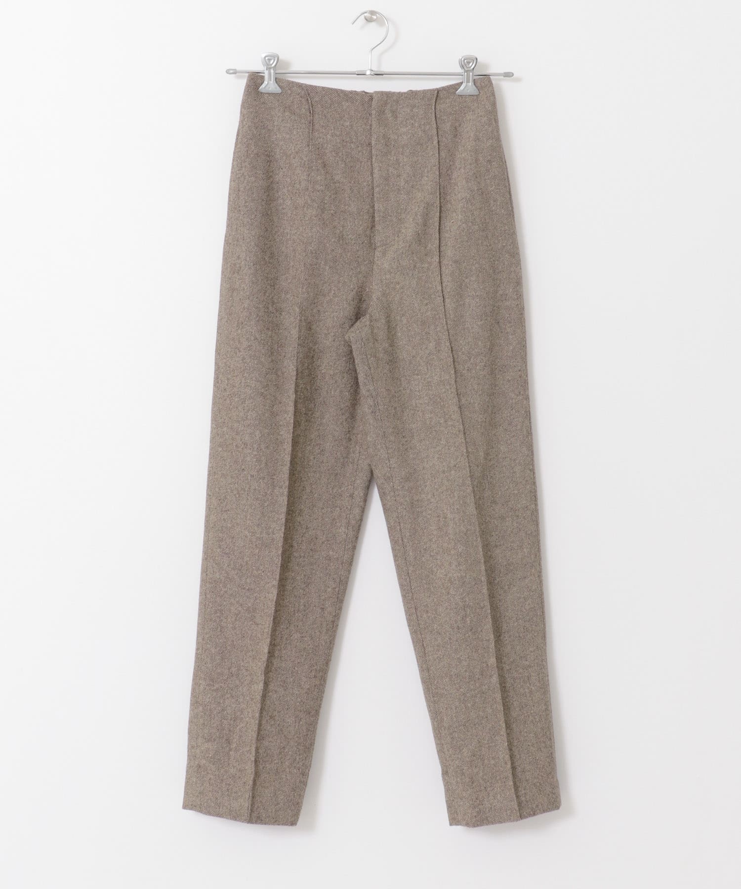 KBF+　ツイードワイドパンツ∴ BROWN one