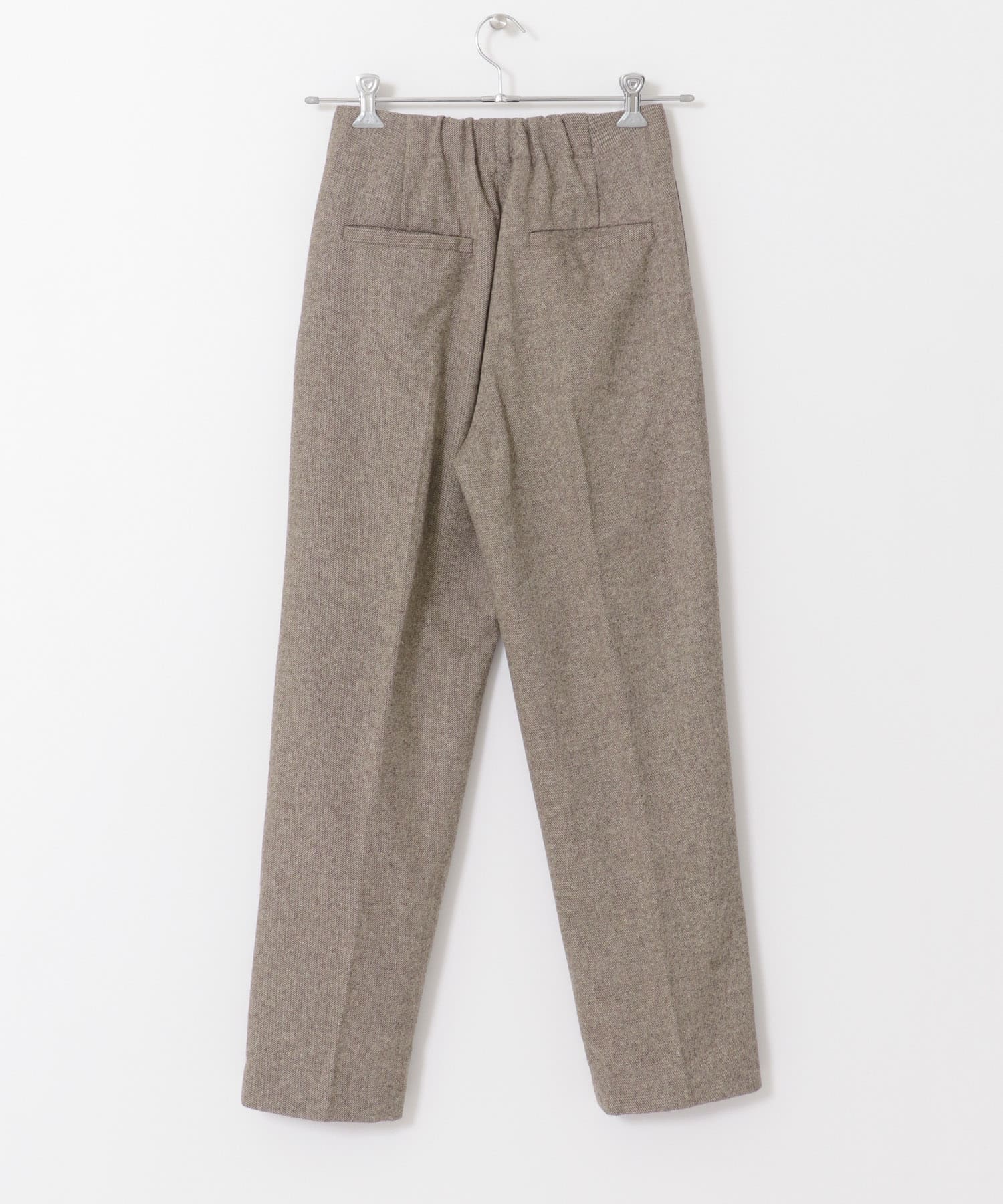 KBF+　ツイードワイドパンツ∴ BROWN one