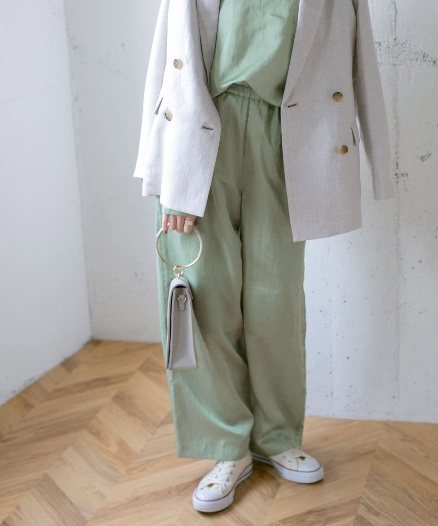 イージーストレートパンツ MINT one