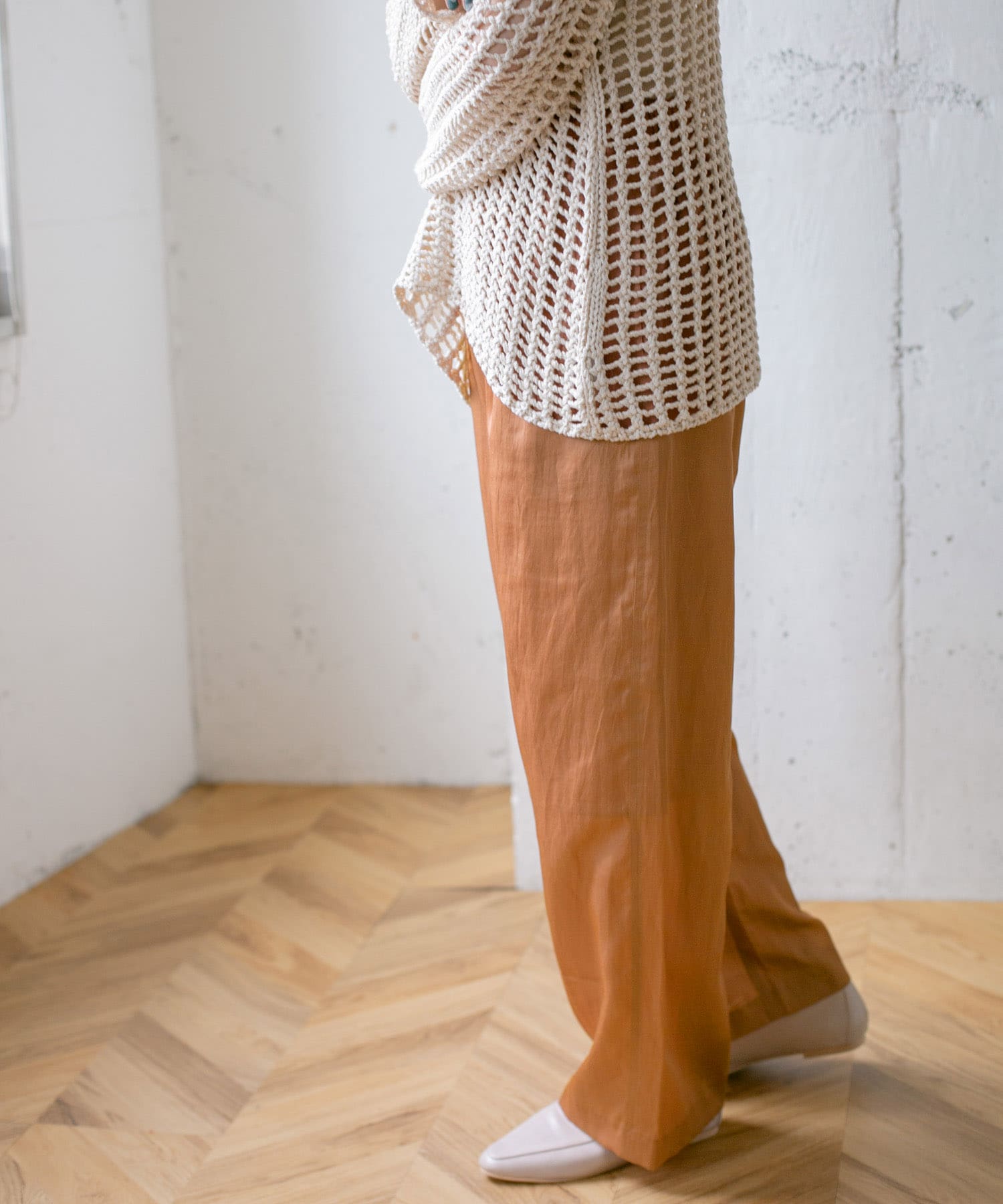 イージーストレートパンツ ORG BROWN one