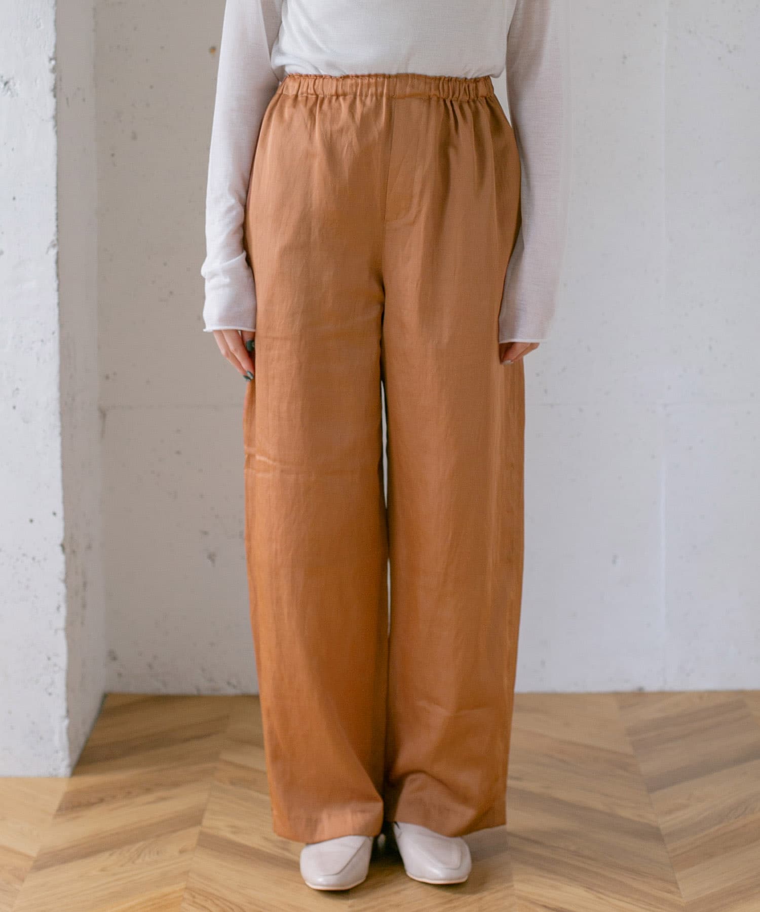 イージーストレートパンツ ORG BROWN one