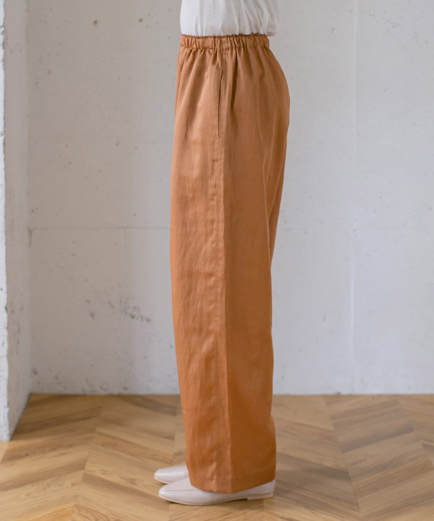 イージーストレートパンツ ORG BROWN one