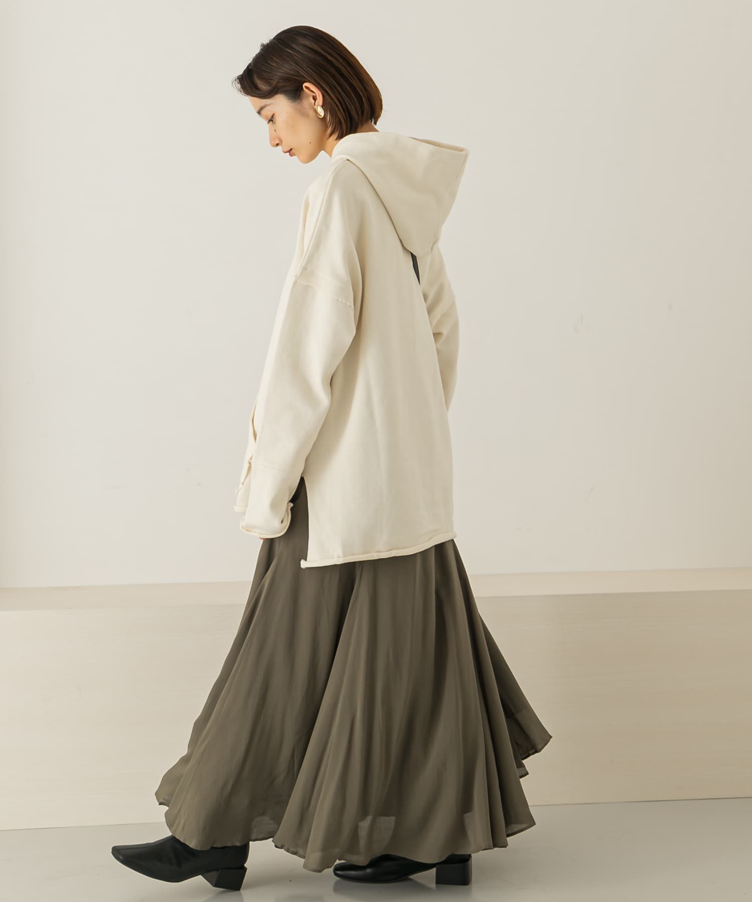 マキシフレアスカート∴ KHAKI one